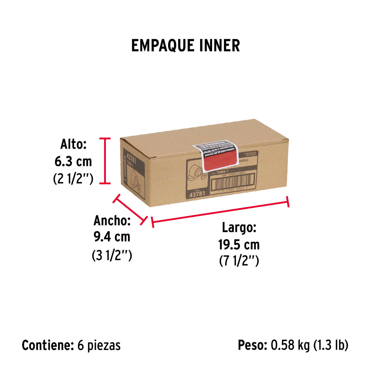 Tope magnético de latón