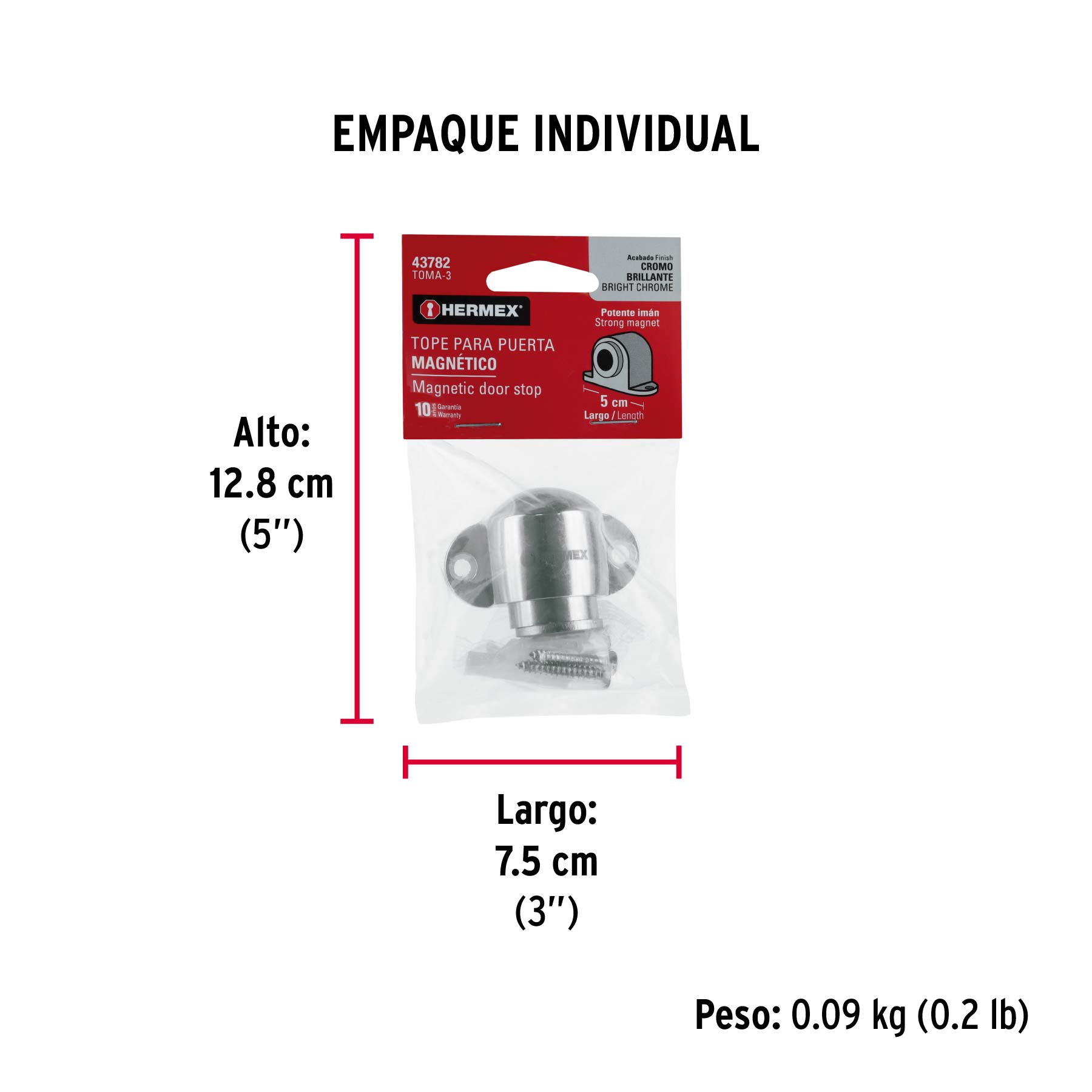 Tope magnético de cromo