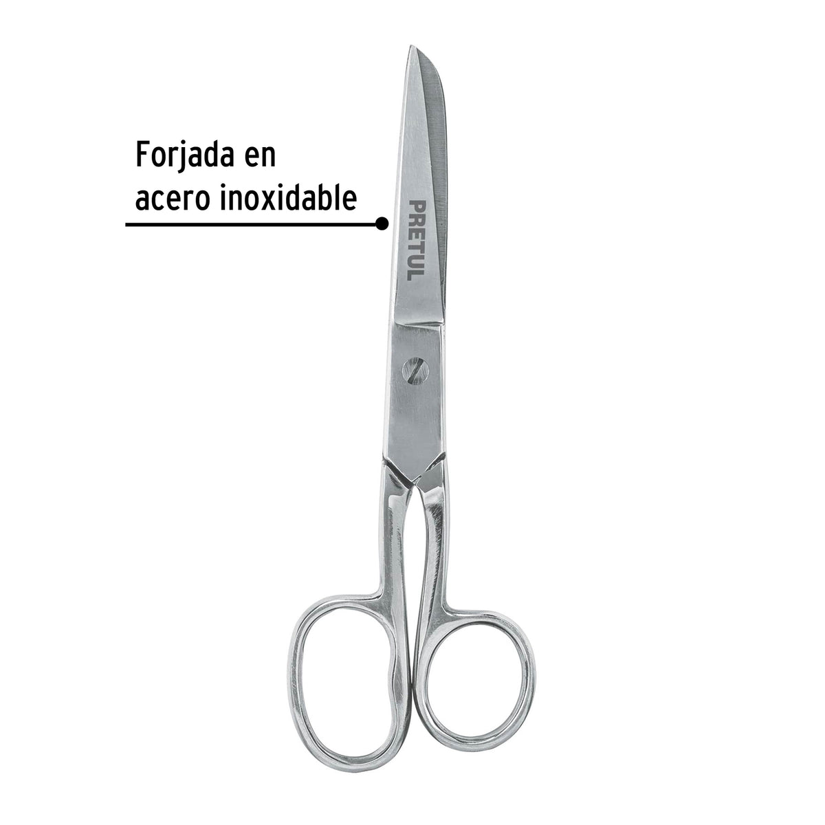 Tijera para costura, 6" ojo grande, Pretul