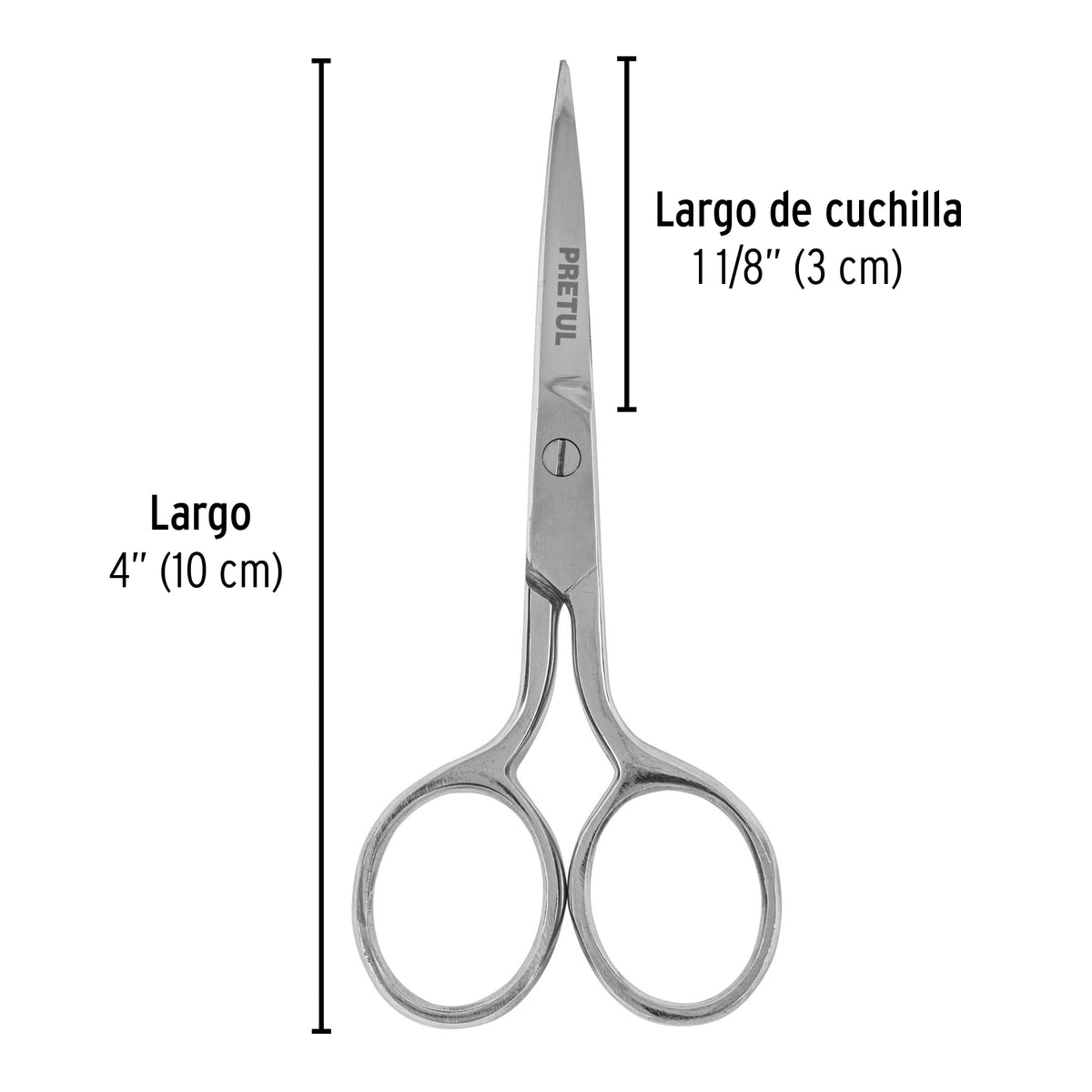 Tijera para bordar 4", pretul