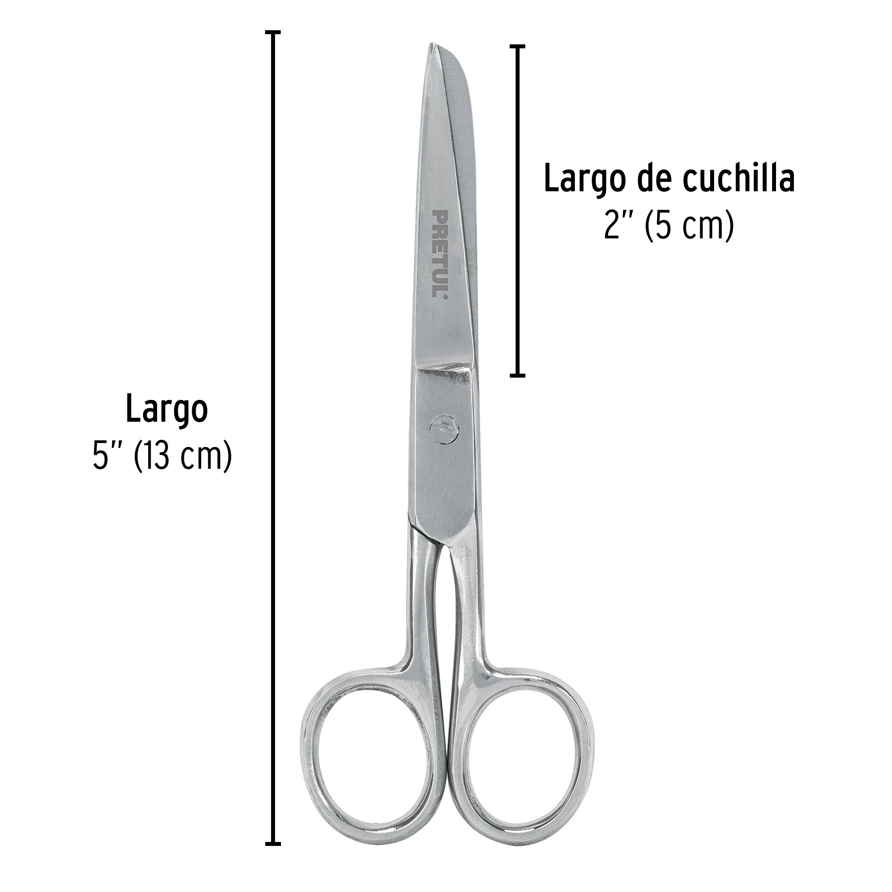 Tijera para costura y oficina 5", Pretul