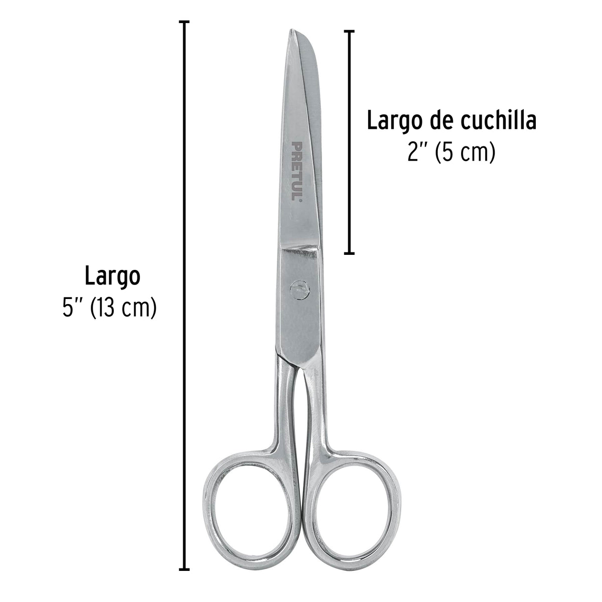 Tijera para costura y oficina 5", Pretul