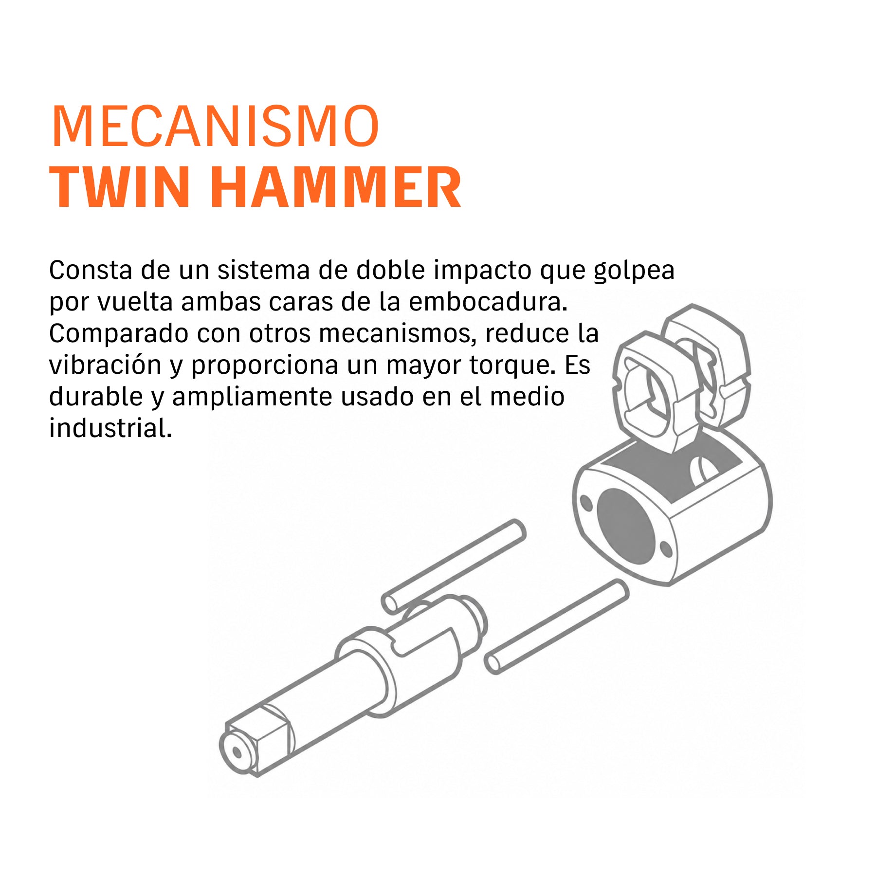 Llave (pistola) de impacto neumática 1', industrial, TRUPER