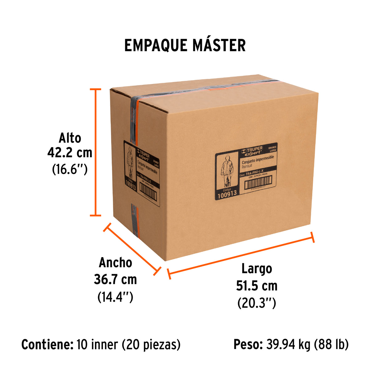 CONJUNTO IMPERMEABLE,PVC/poliéster/PVC,espesor 0.35mm, G, Expert