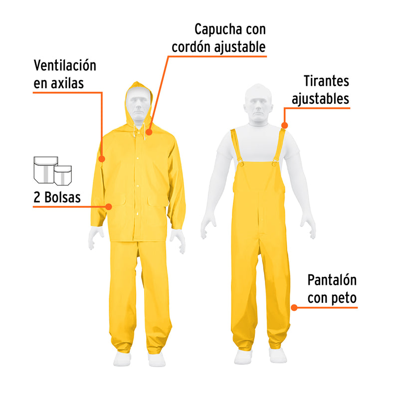 CONJUNTO IMPERMEABLE,PVC/poliéster/PVC,espesor 0.35mm, G, Expert