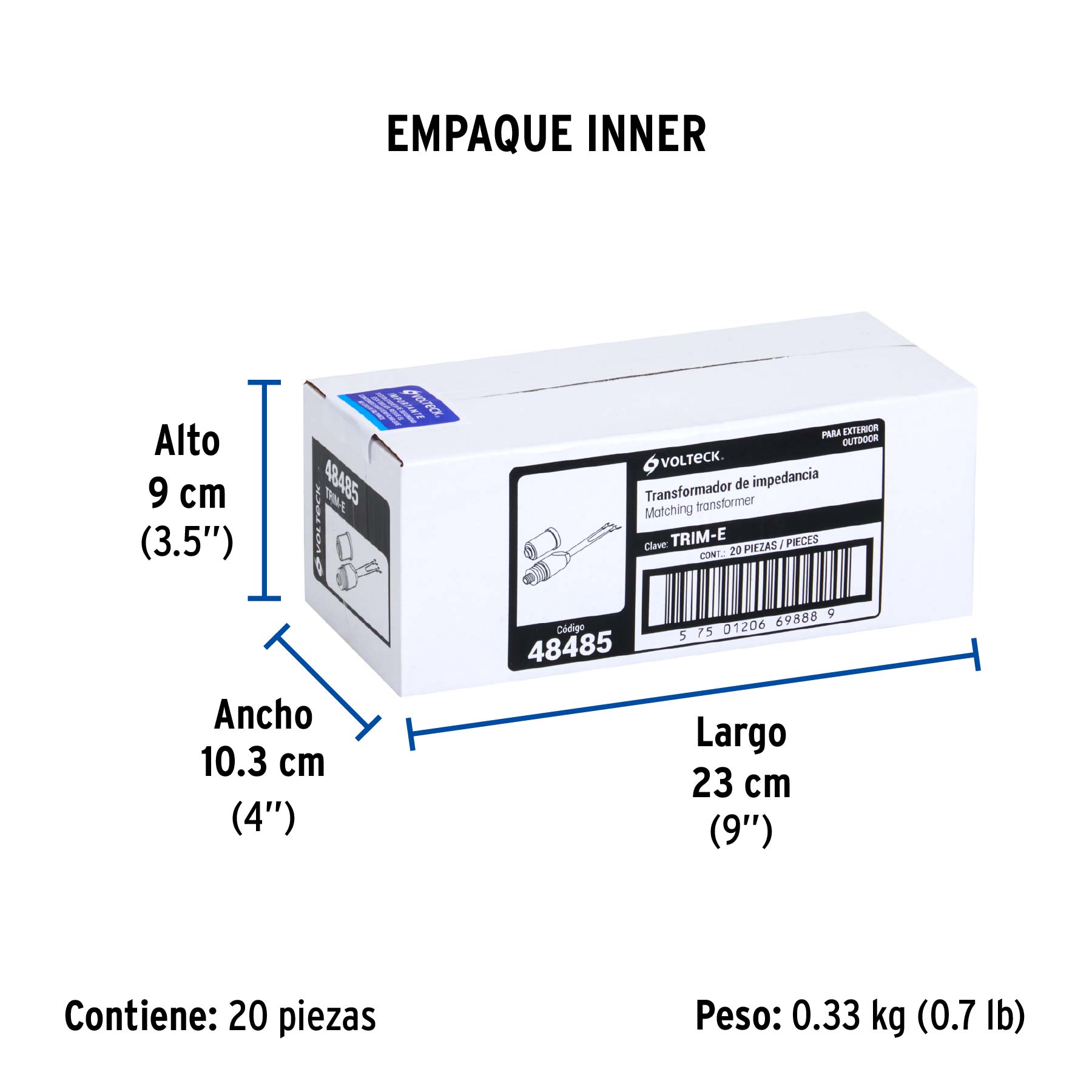 Transformador de impedancia para exteriores