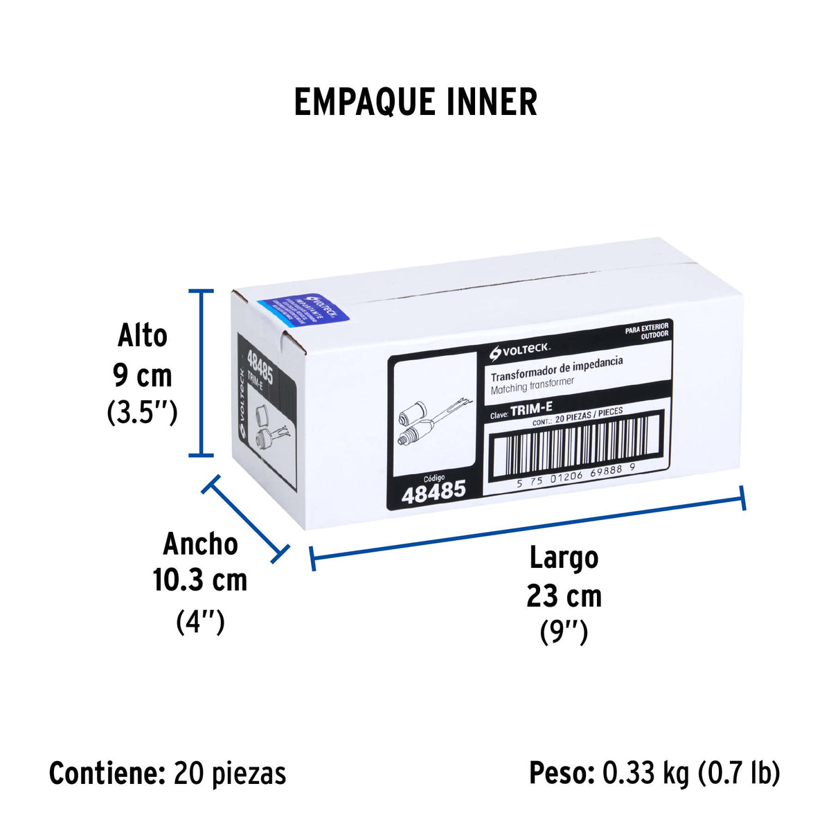 Transformador de impedancia para exteriores