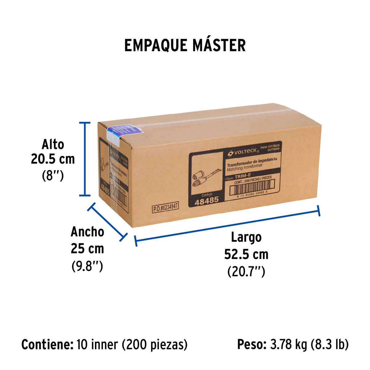Transformador de impedancia para exteriores