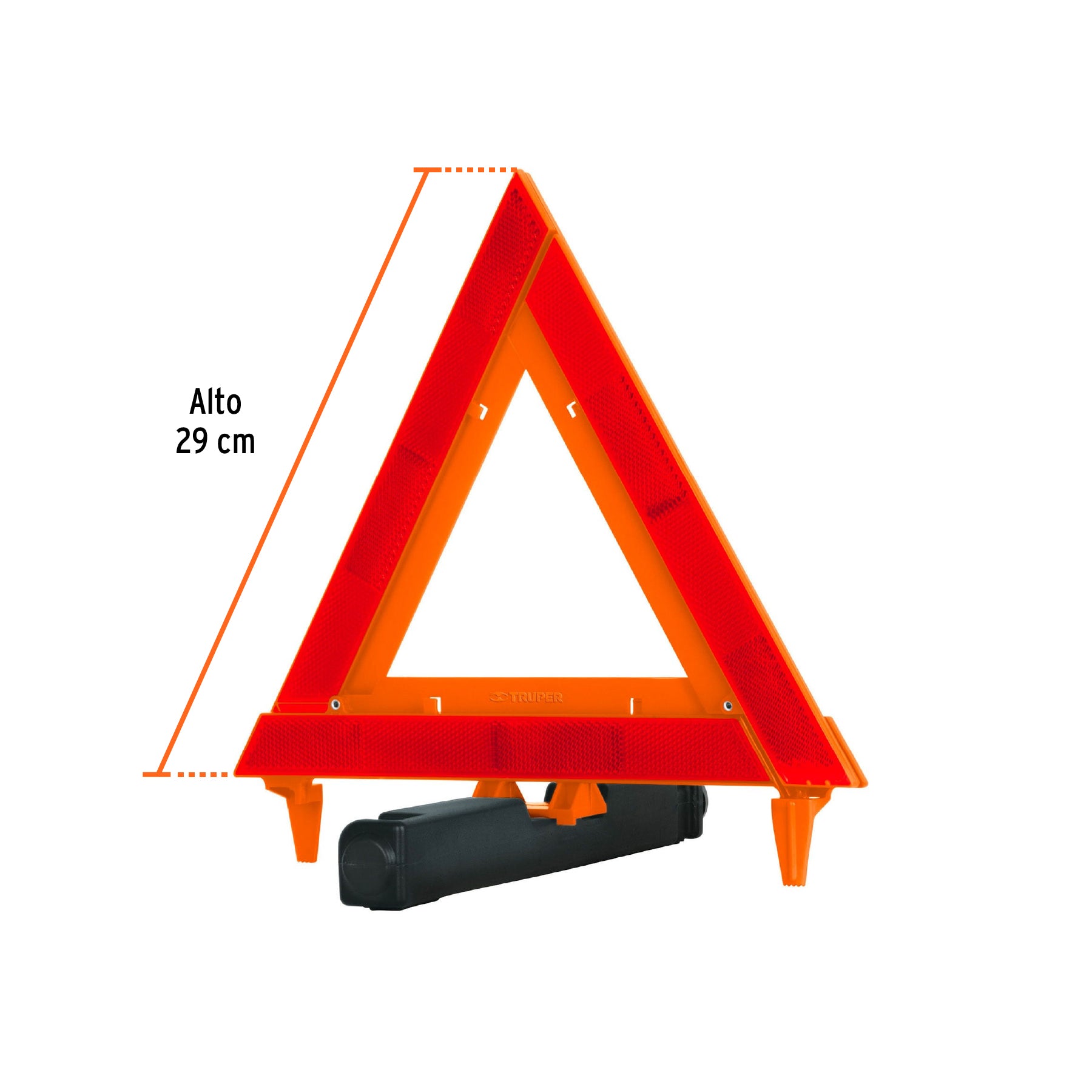 Triángulo de seguridad, de plástico, 29 cm
