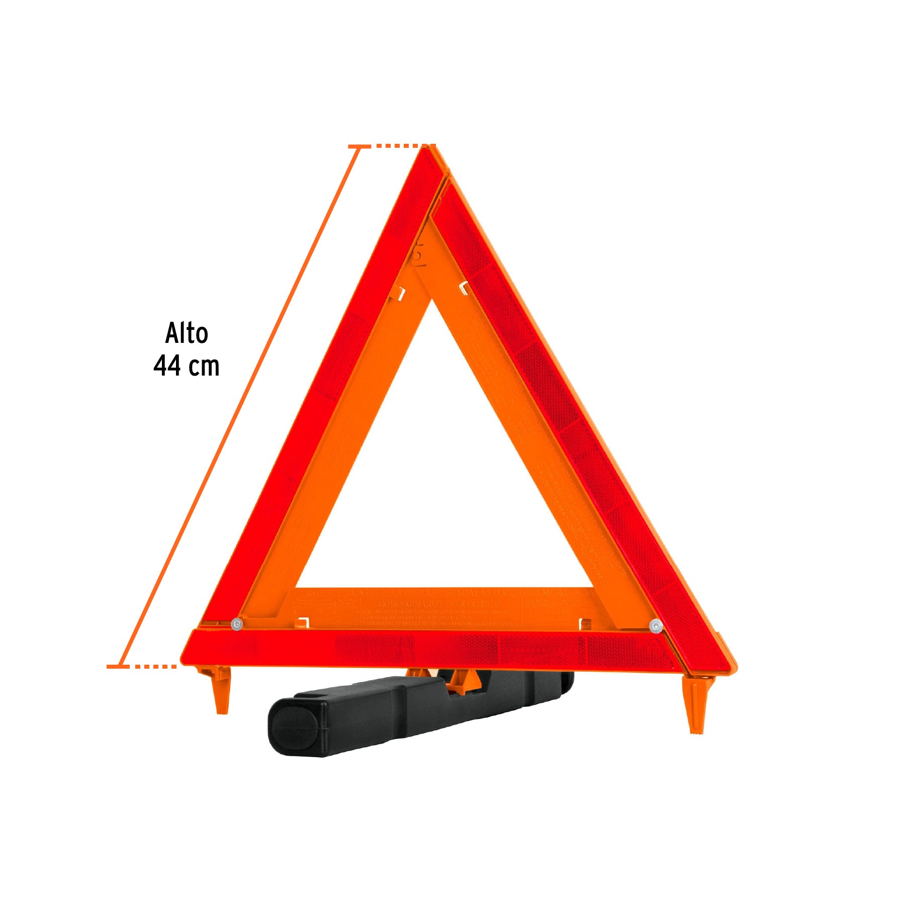 Triángulo de seguridad, de plástico, 43.5 cm
