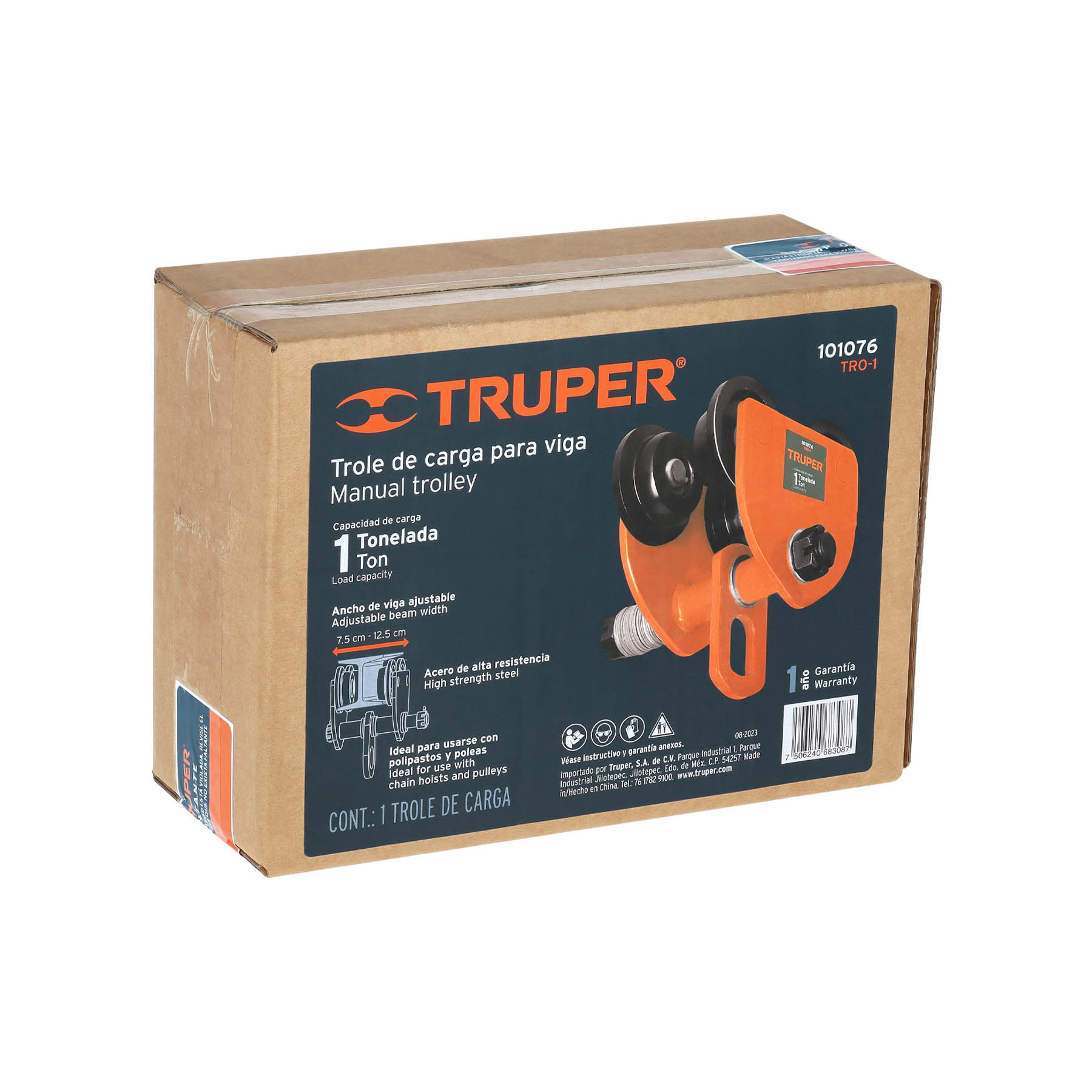 Trole de carga para vigas IPS e IPR, ajustable, 1 Ton