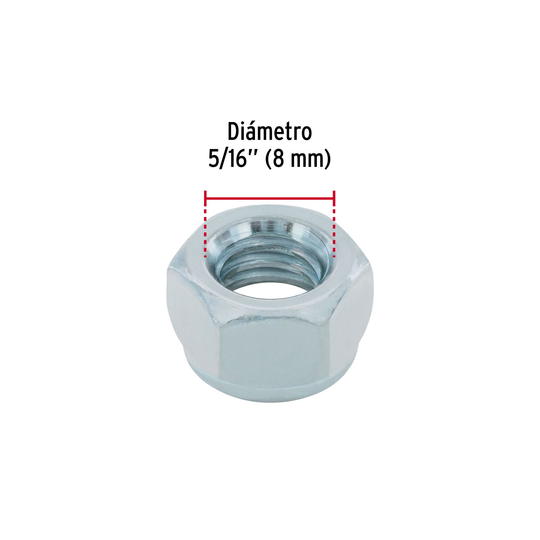 Bolsa con 150 tuercas de seguridad, 5/16' , FIERO
