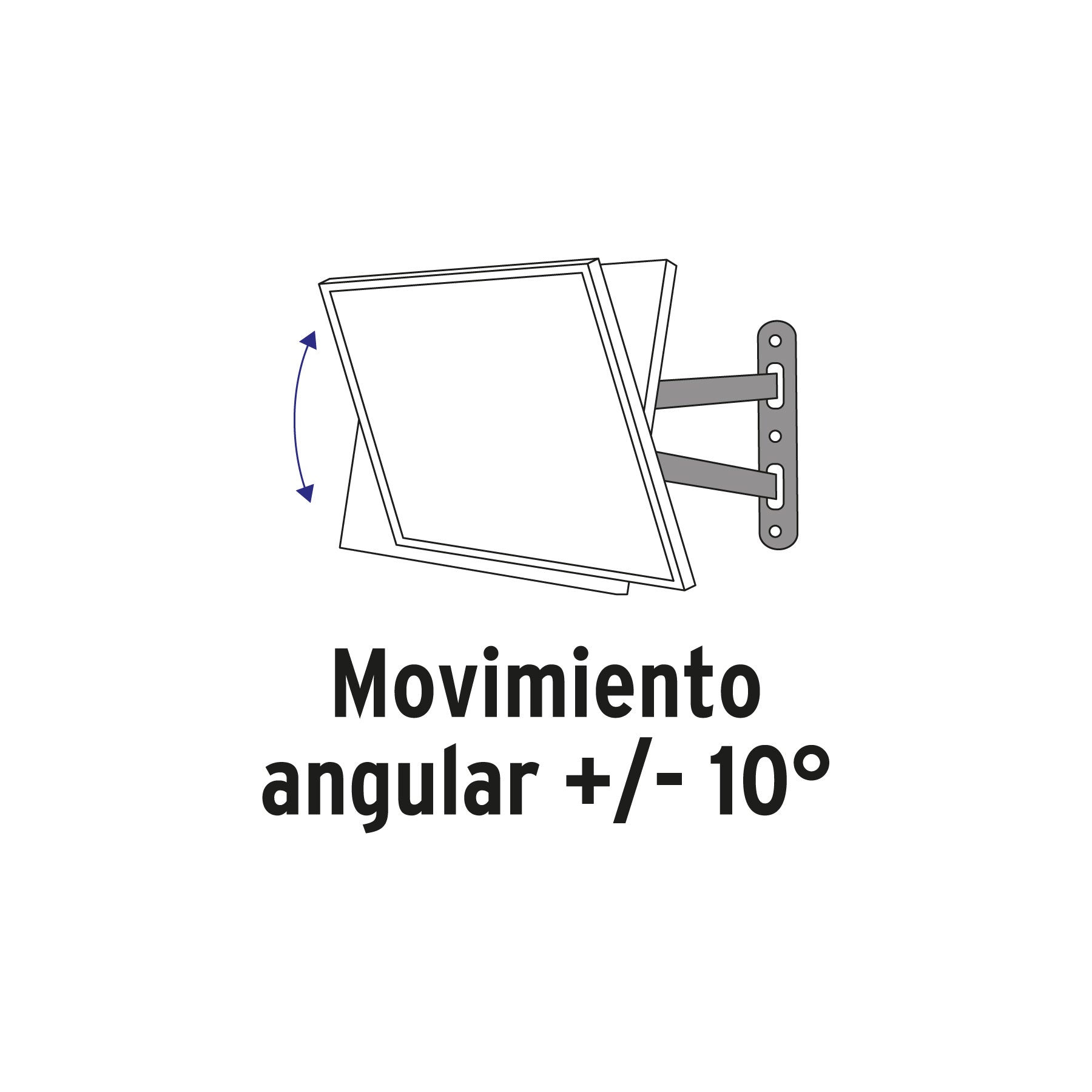 Soporte para TV con inclinación ajustable, 26"-65"
