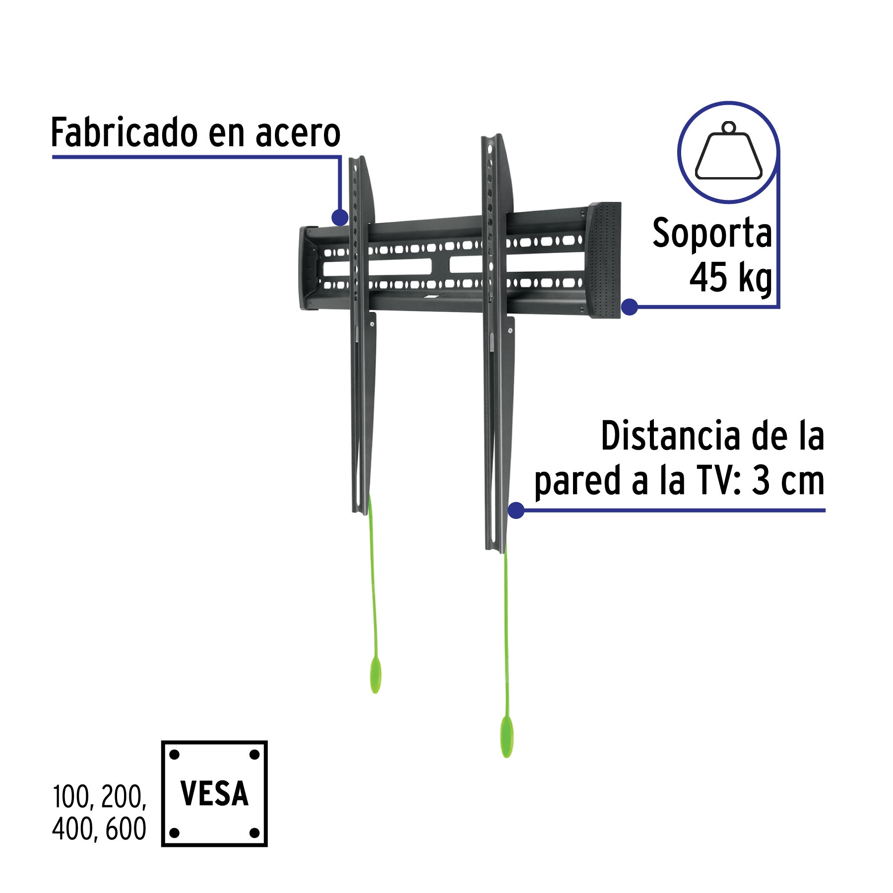 Soporte para TV, fijo, 32"-70"