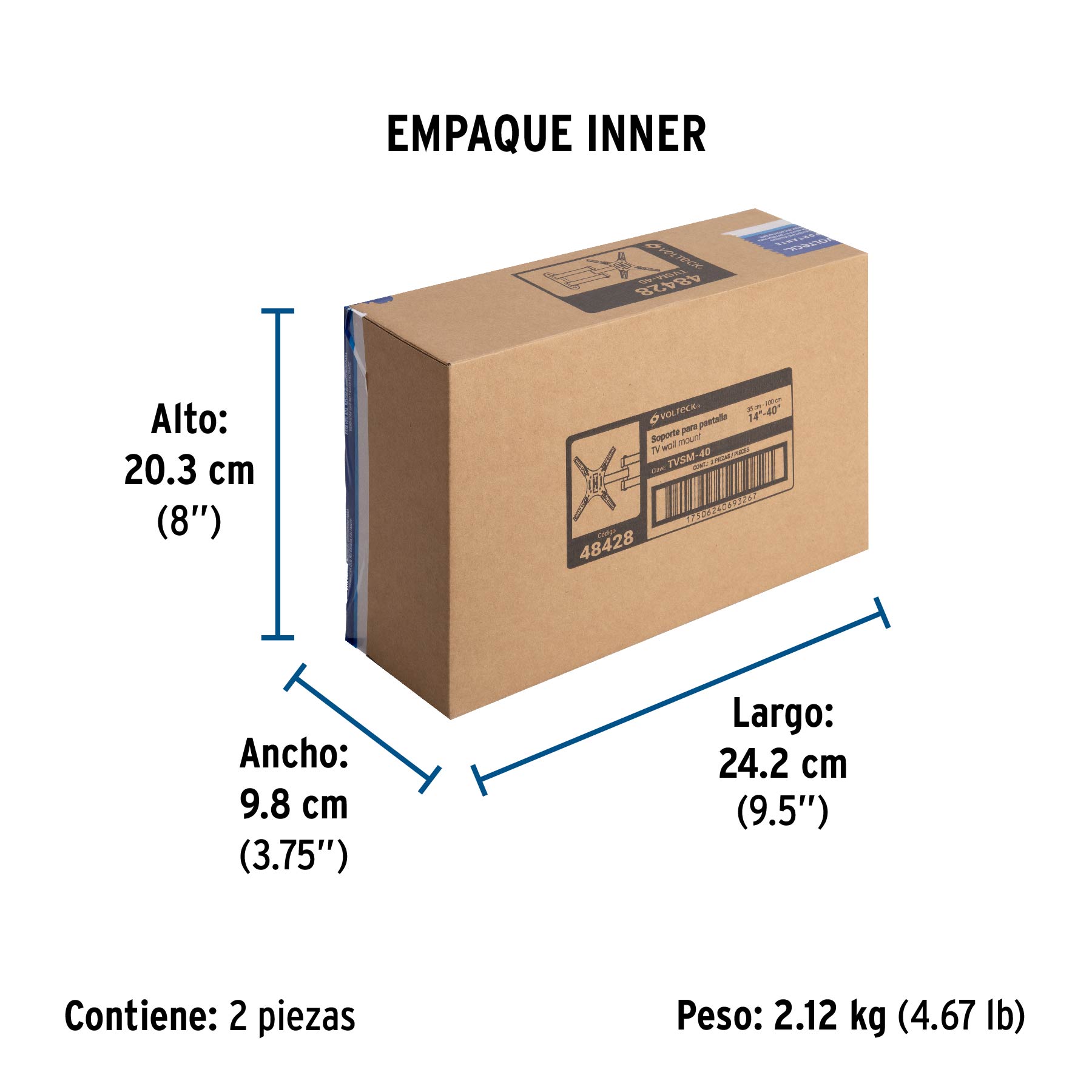 Soporte con brazo articulado para pantallas de 13'- 42