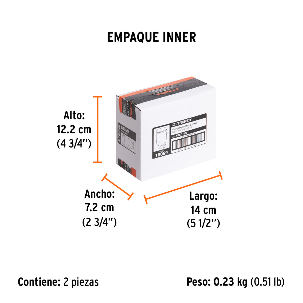 Vaso aluminio de repuesto para PIPI-400