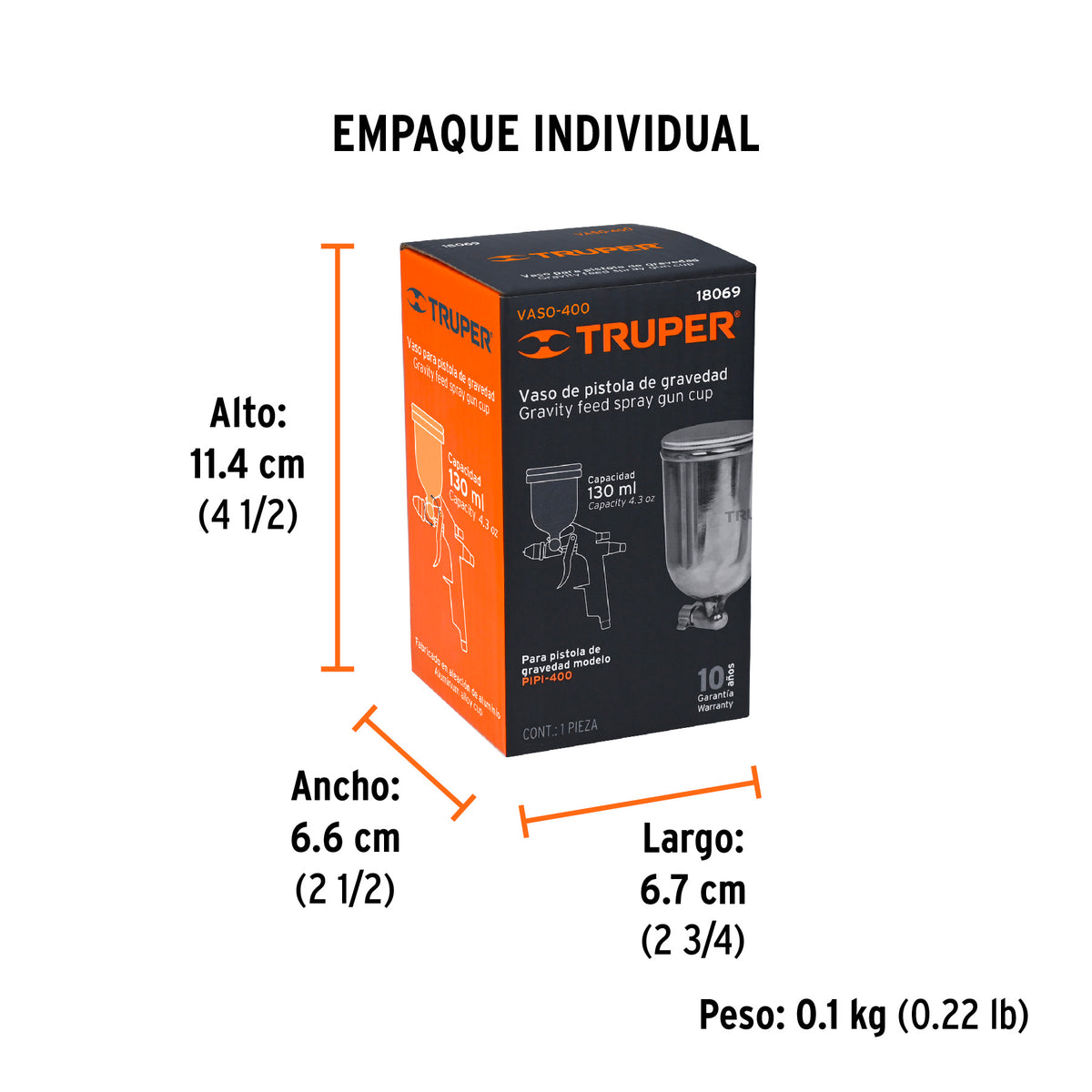 Vaso aluminio de repuesto para PIPI-400