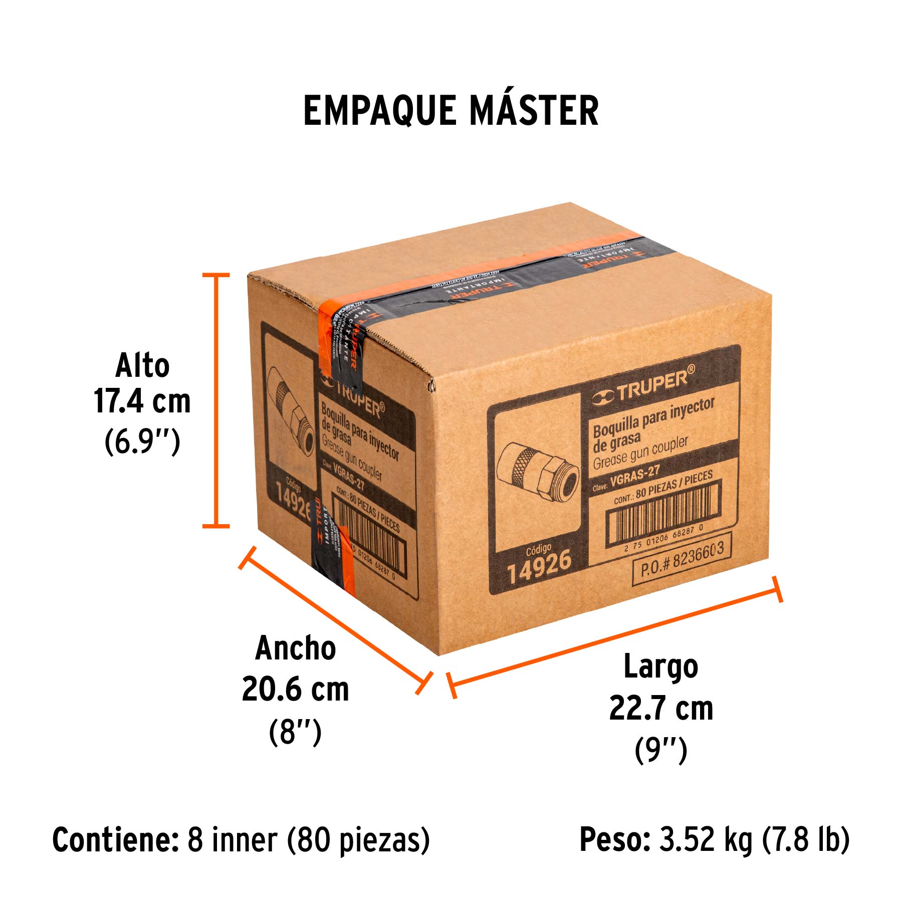Válvula check para grasera, 27 NPT
