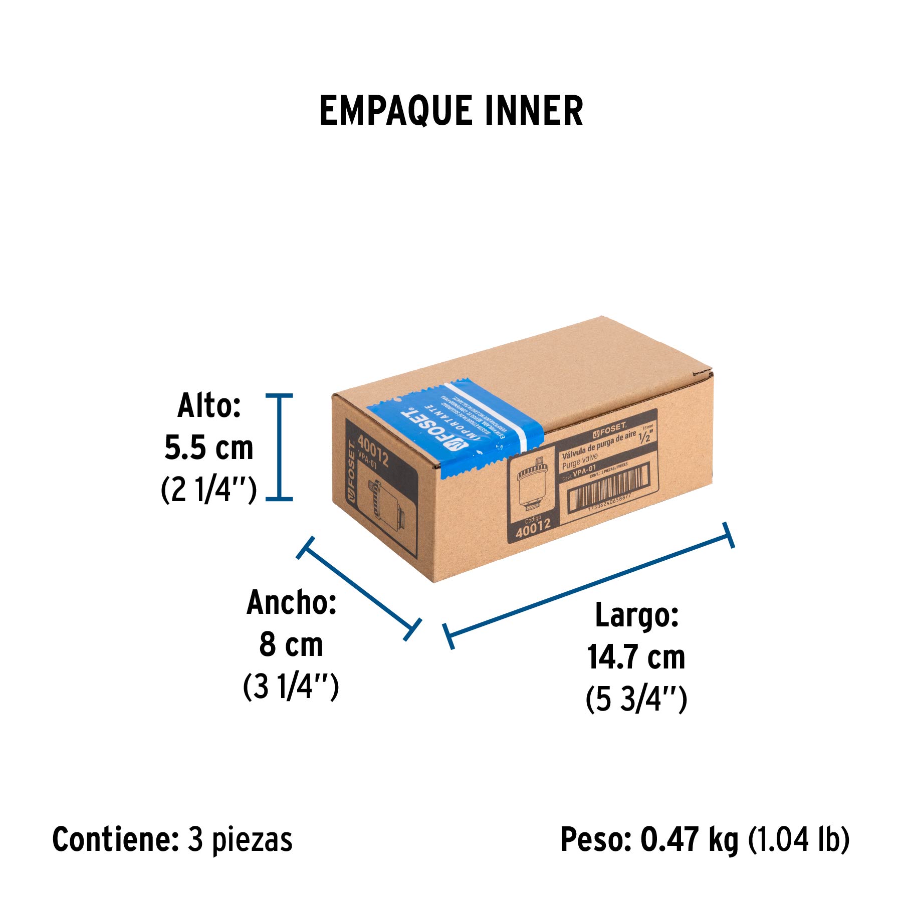 Válvula de purga de aire 1/2"