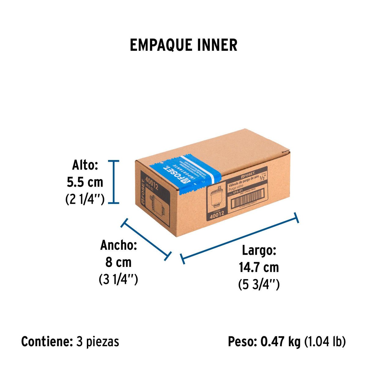 Válvula de purga de aire 1/2"