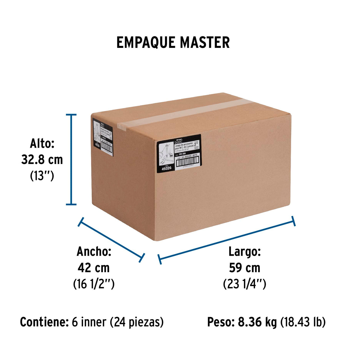 Juego de accesorios para tanque bajo, económico