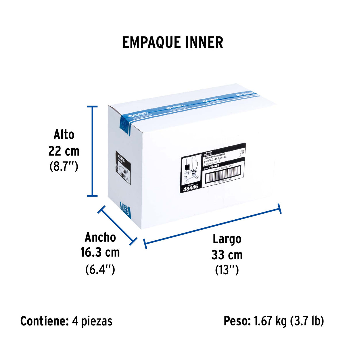 Juego de reparación p/WC con válvula de flotador compacto