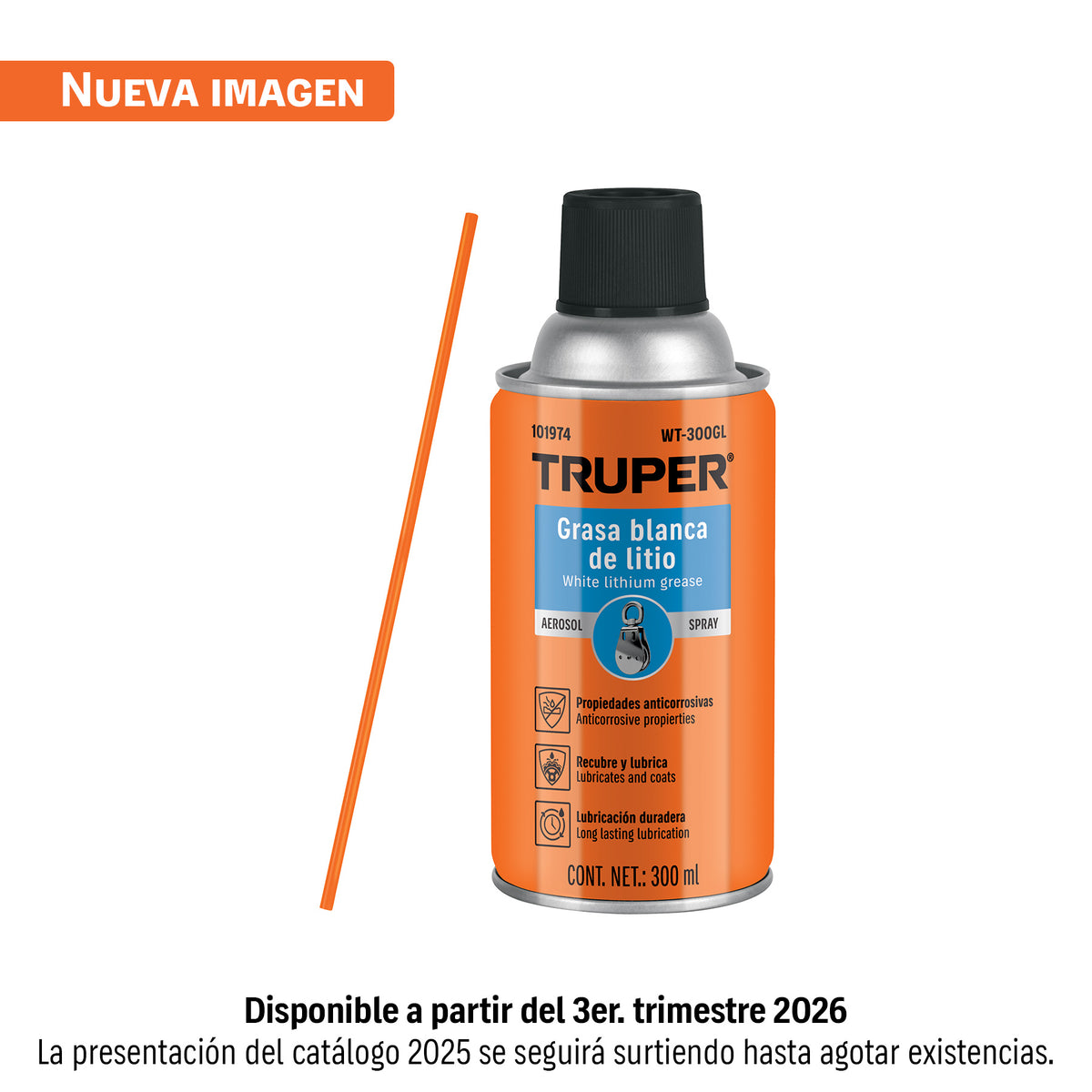 Grasa blanca de litio en aerosol 295 ml