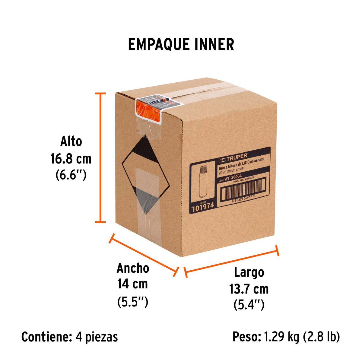 Grasa blanca de litio en aerosol 295 ml
