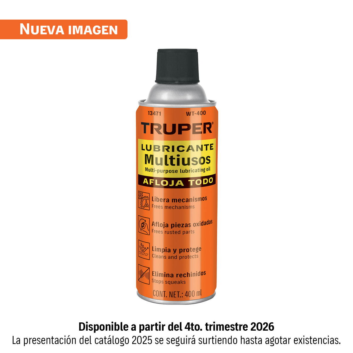 Aceite aflojatodo en aerosol, 400 ml