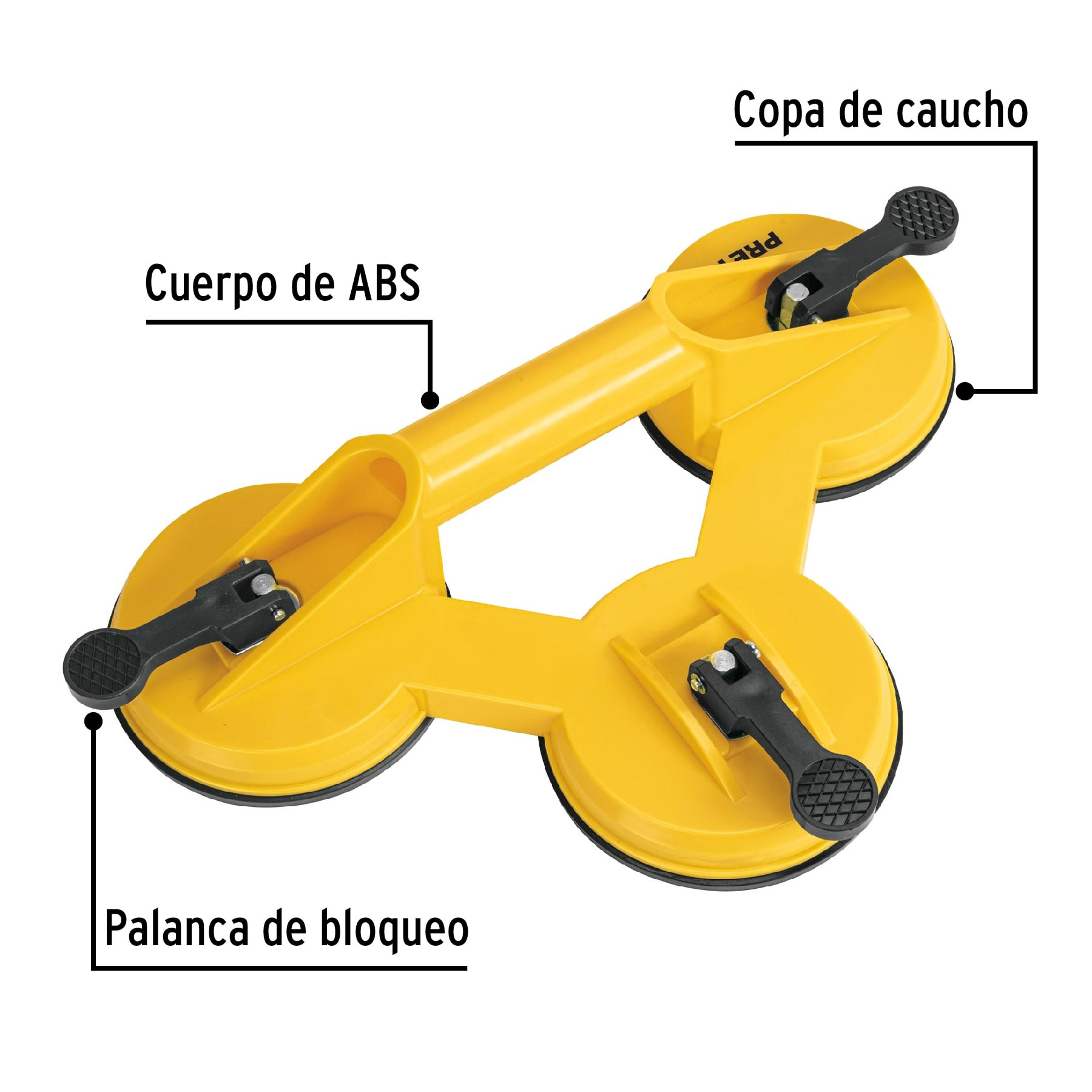 VENTOSA DE PLASTICO PARA VIDRIO,3 COPAS DESUCCION
