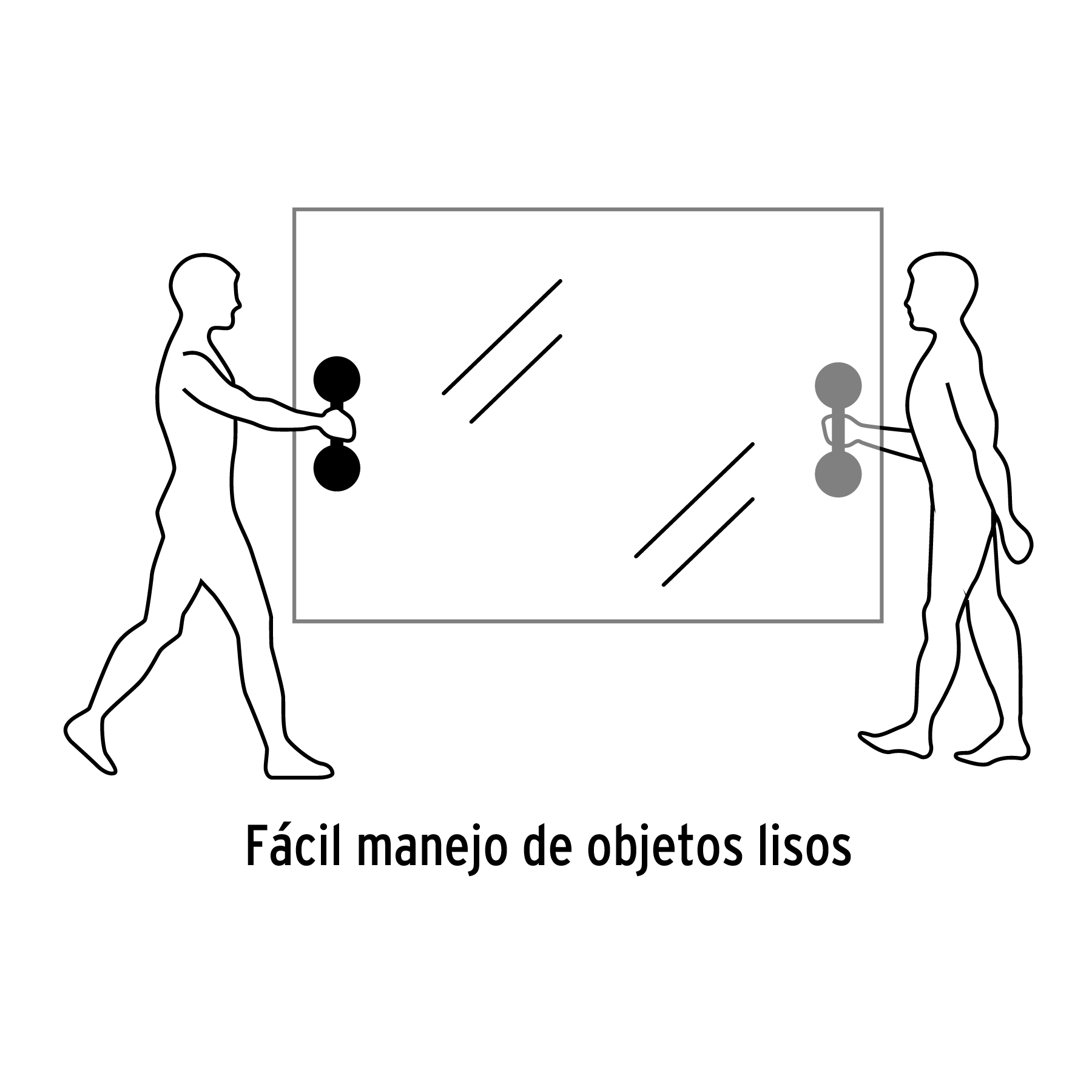 VENTOSA DE ALUMINIO PARA VIDRIO,2 COPAS DESUCCION