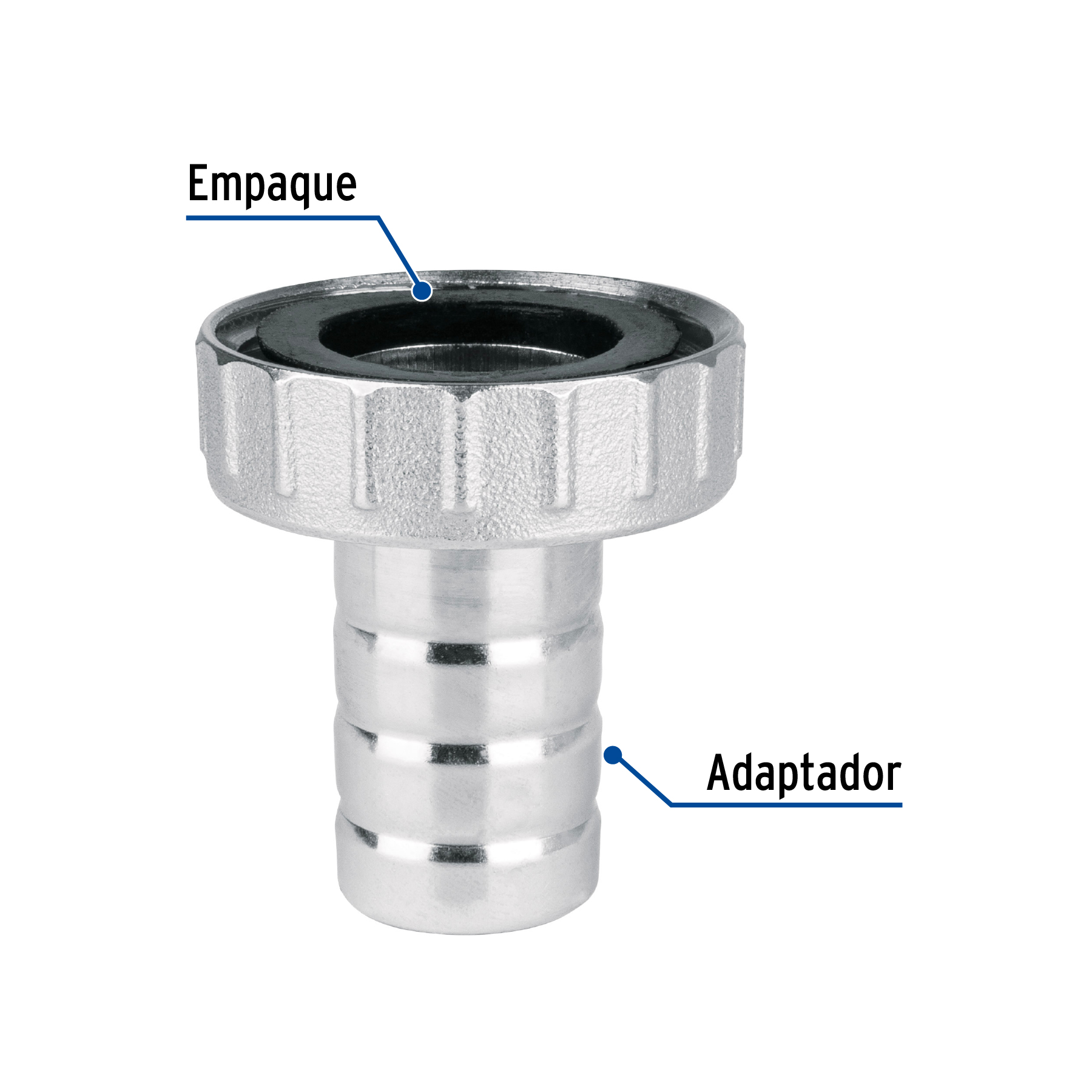 Adaptador de latón 1/2' para manguera, Foset