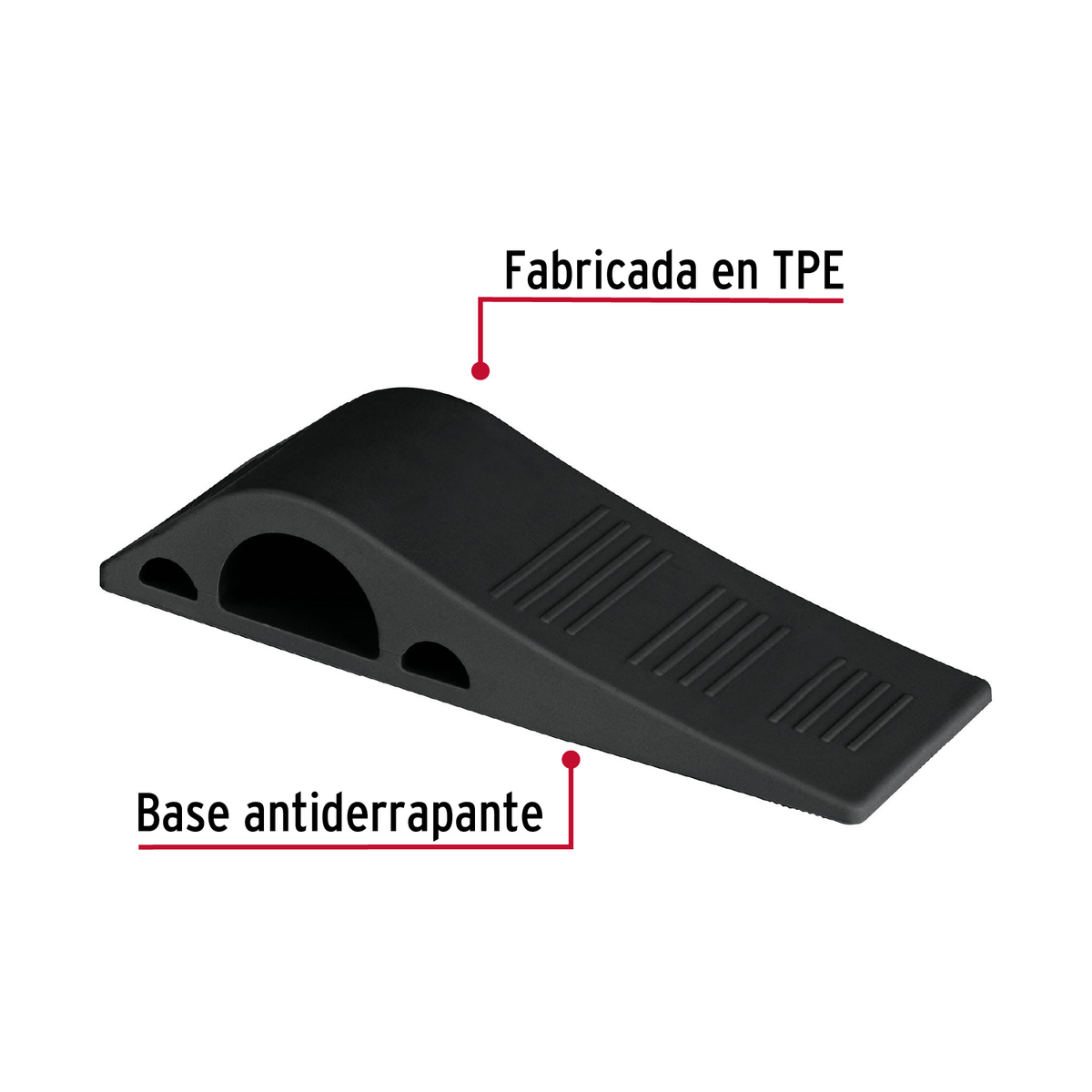 Tope de hule para puerta de 12 cm