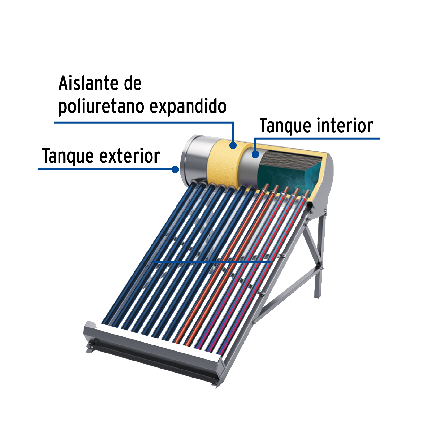 Termotanque p/calentador solar CALE-12HS, FOSET