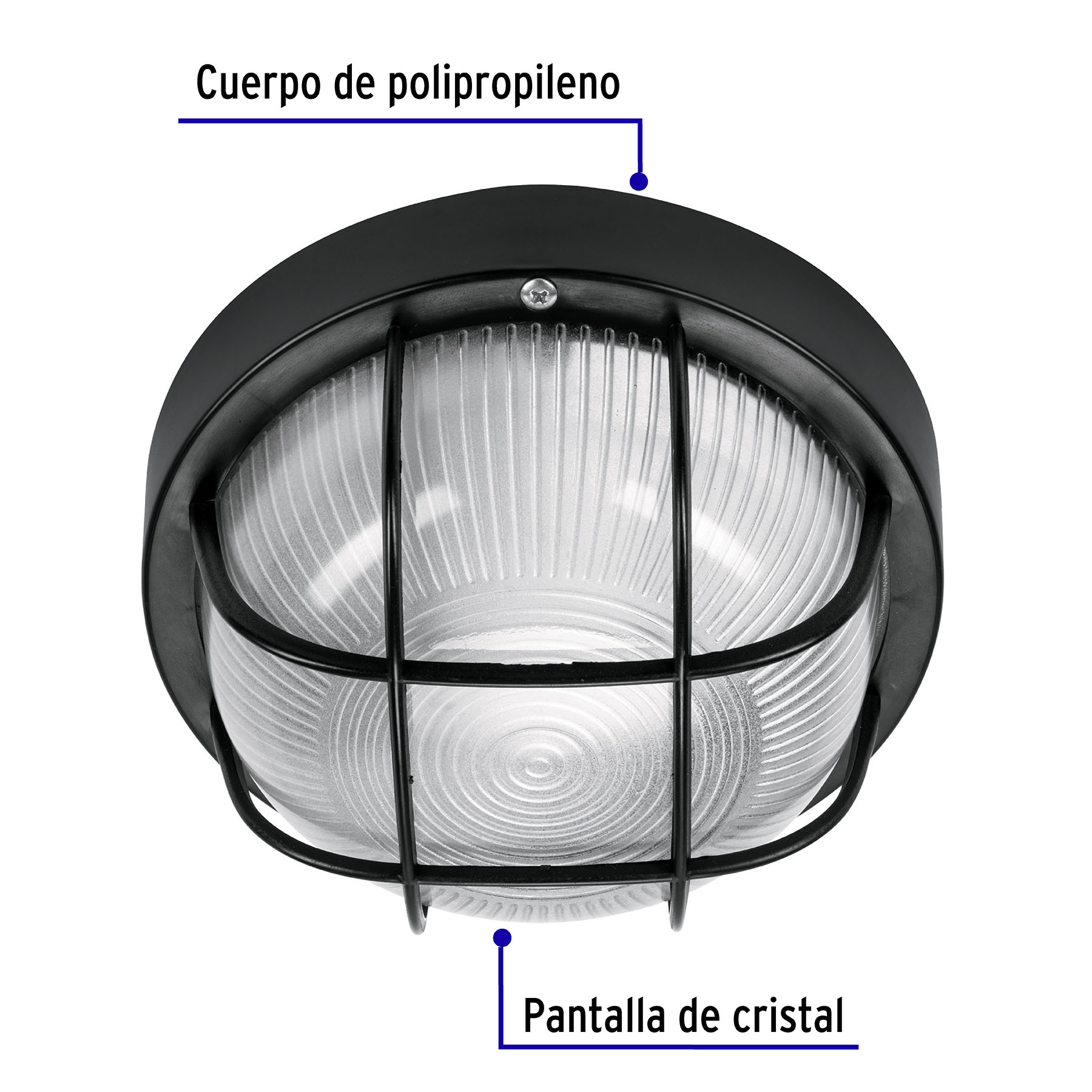 Arbotante decorativo cuerpo de ABS, lámpara no incluida