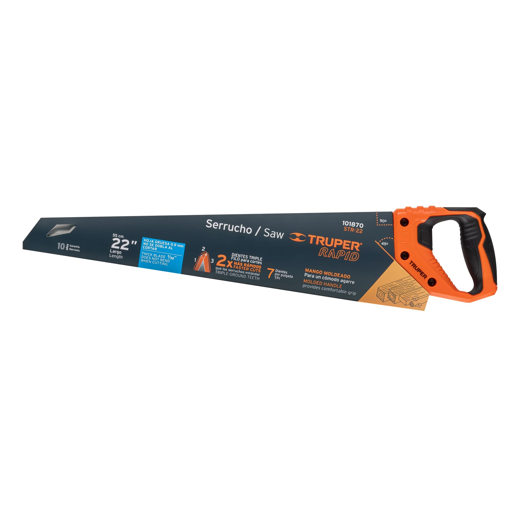 Serrucho Rapid 22', mango Comfort grip