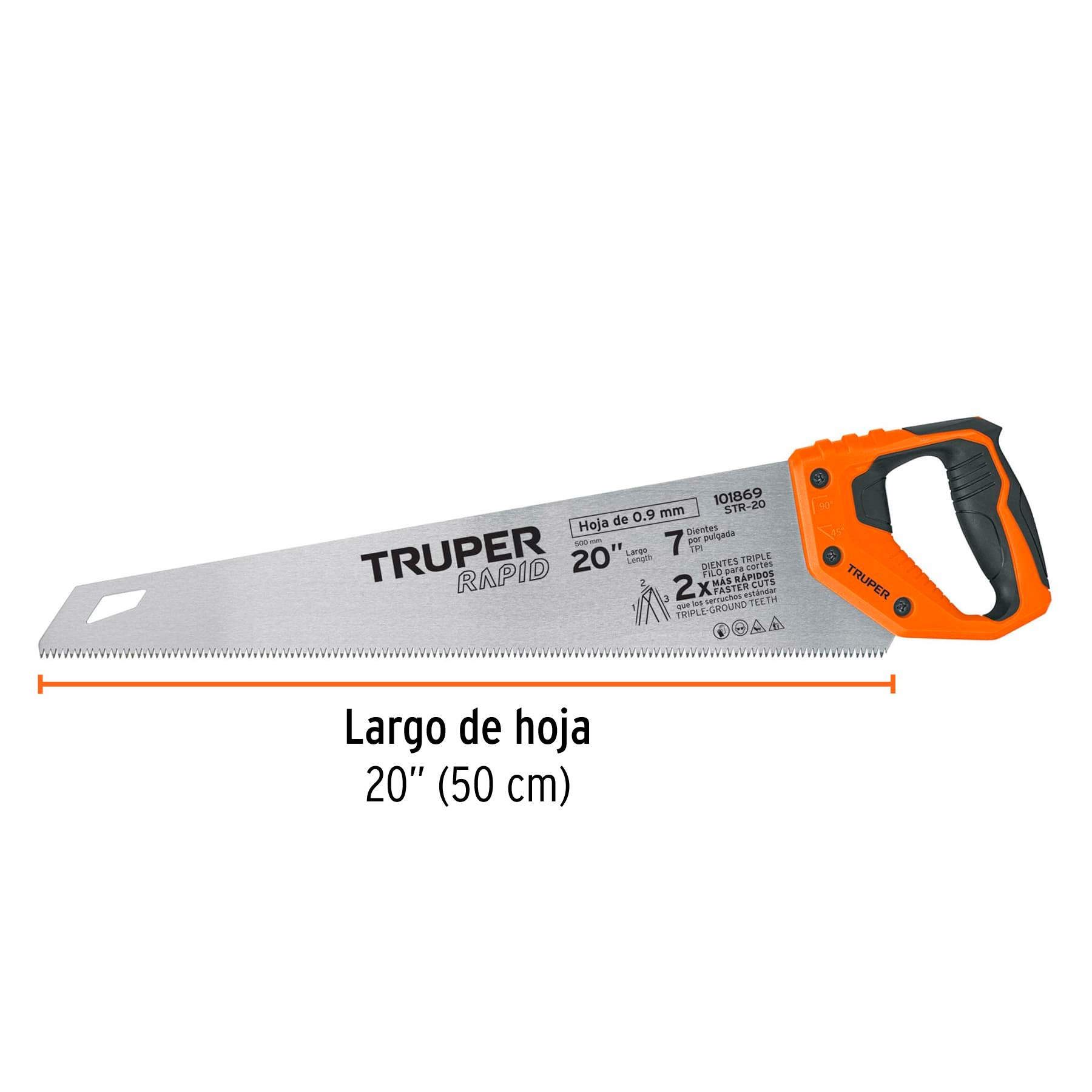 Serrucho Rapid 20', mango Comfort grip