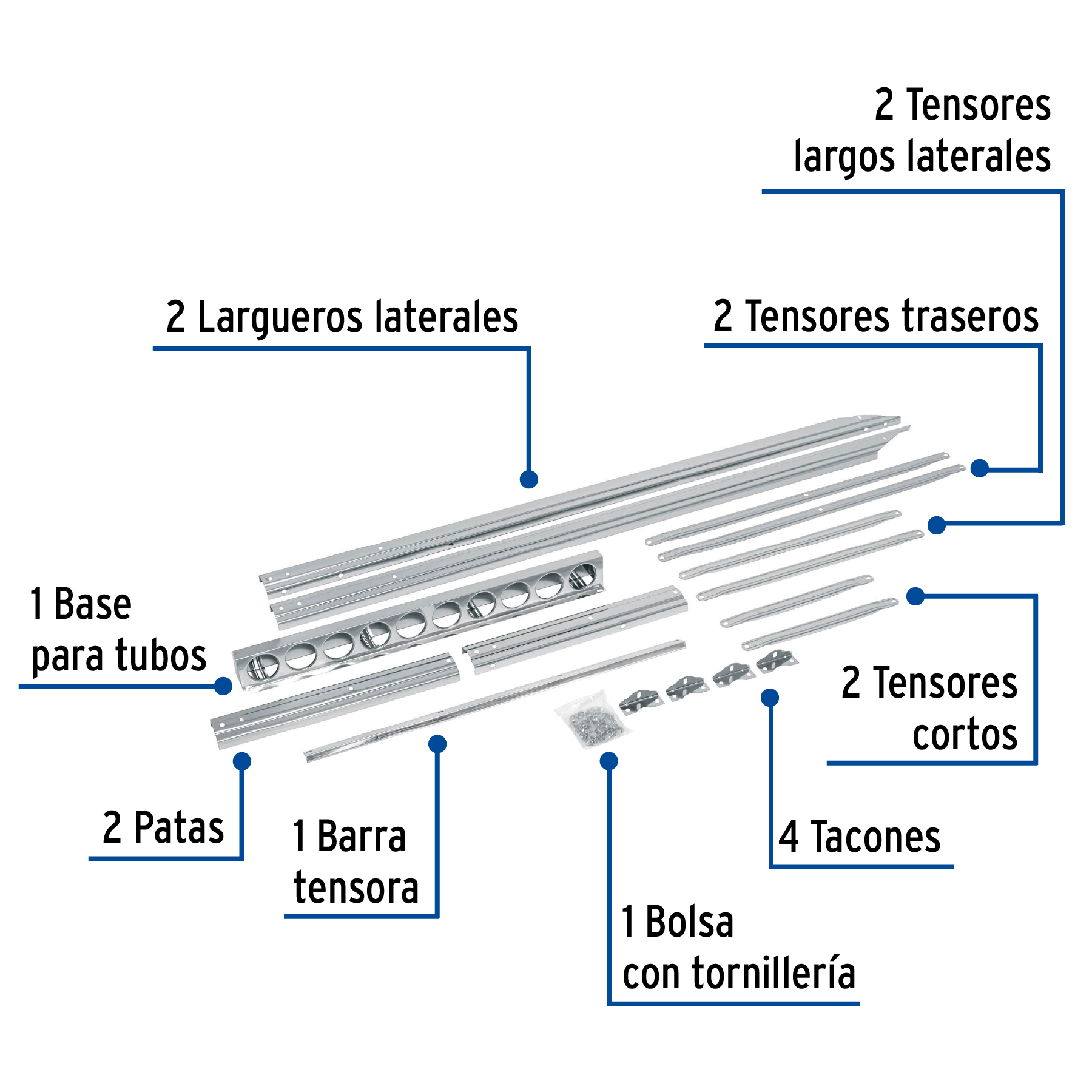 Base para termotanque p/calentador solar CALE-10S, FOSET