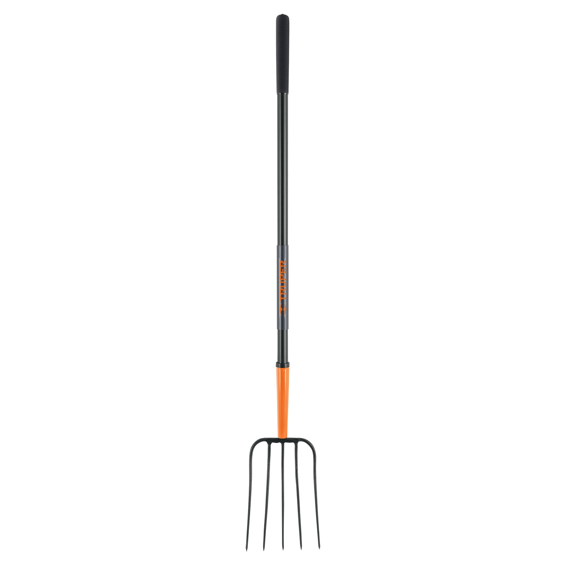 Bieldo para paja, 5 dientes, mango de acero 48'