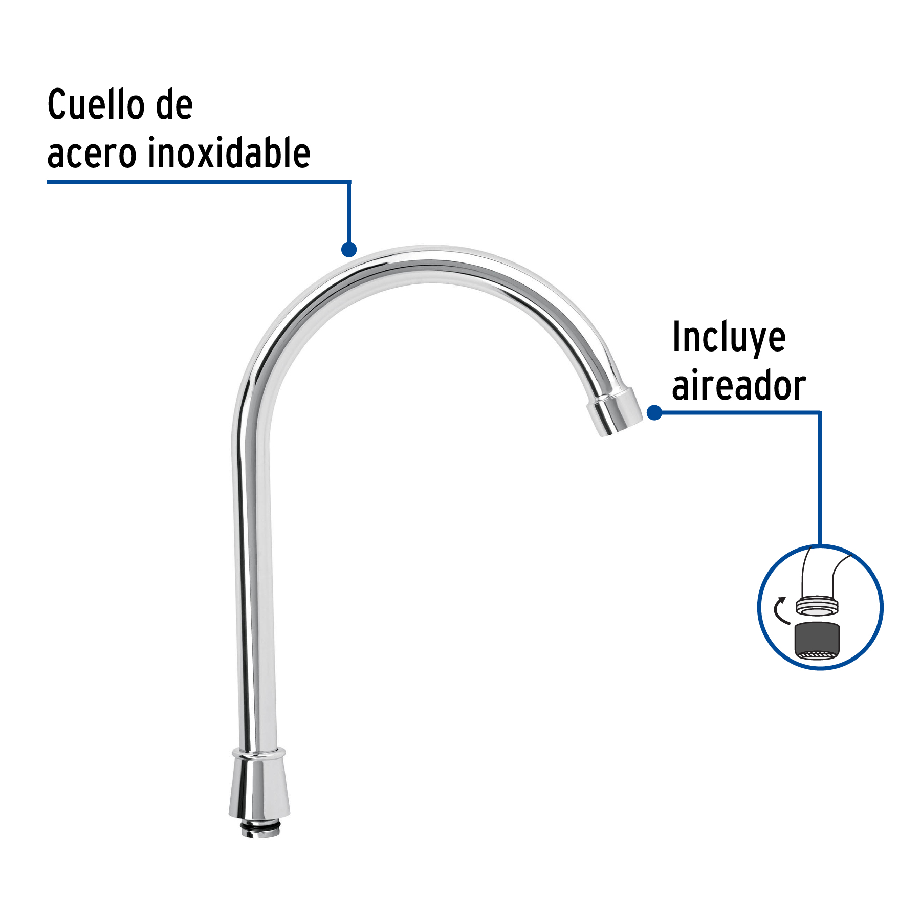 Repuesto de cuello alto para mezcladora de ABS