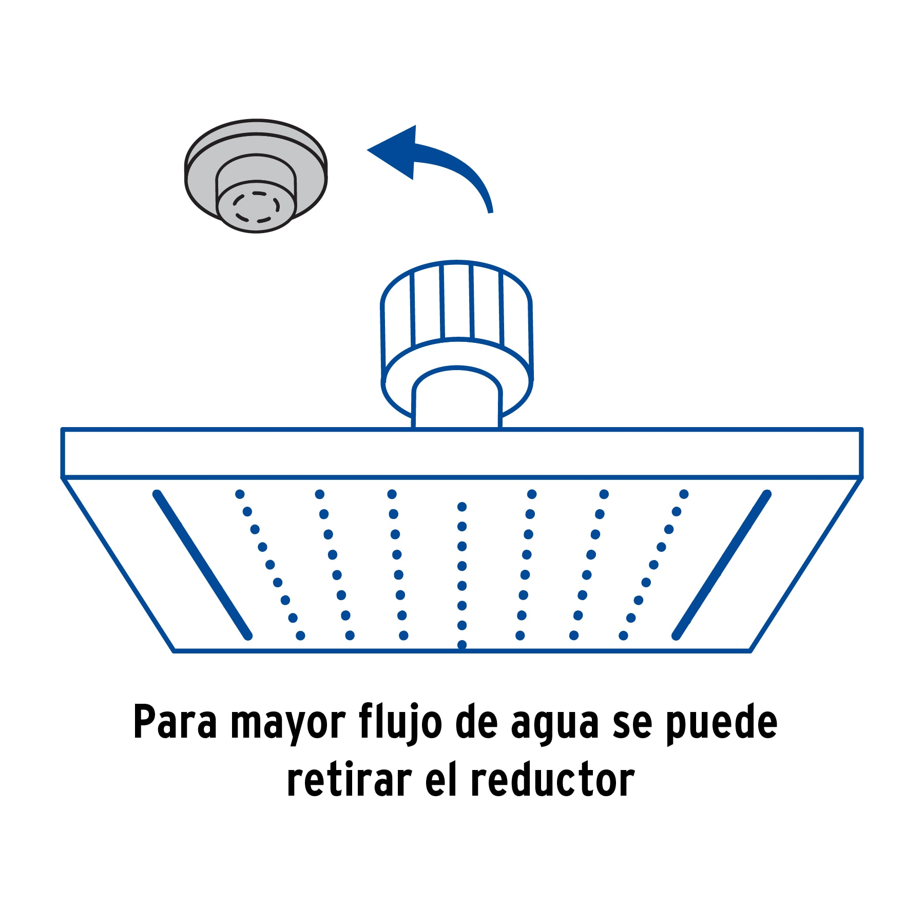 Regadera cuadrada 8', acero inox, sin brazo, cromo, Túbig