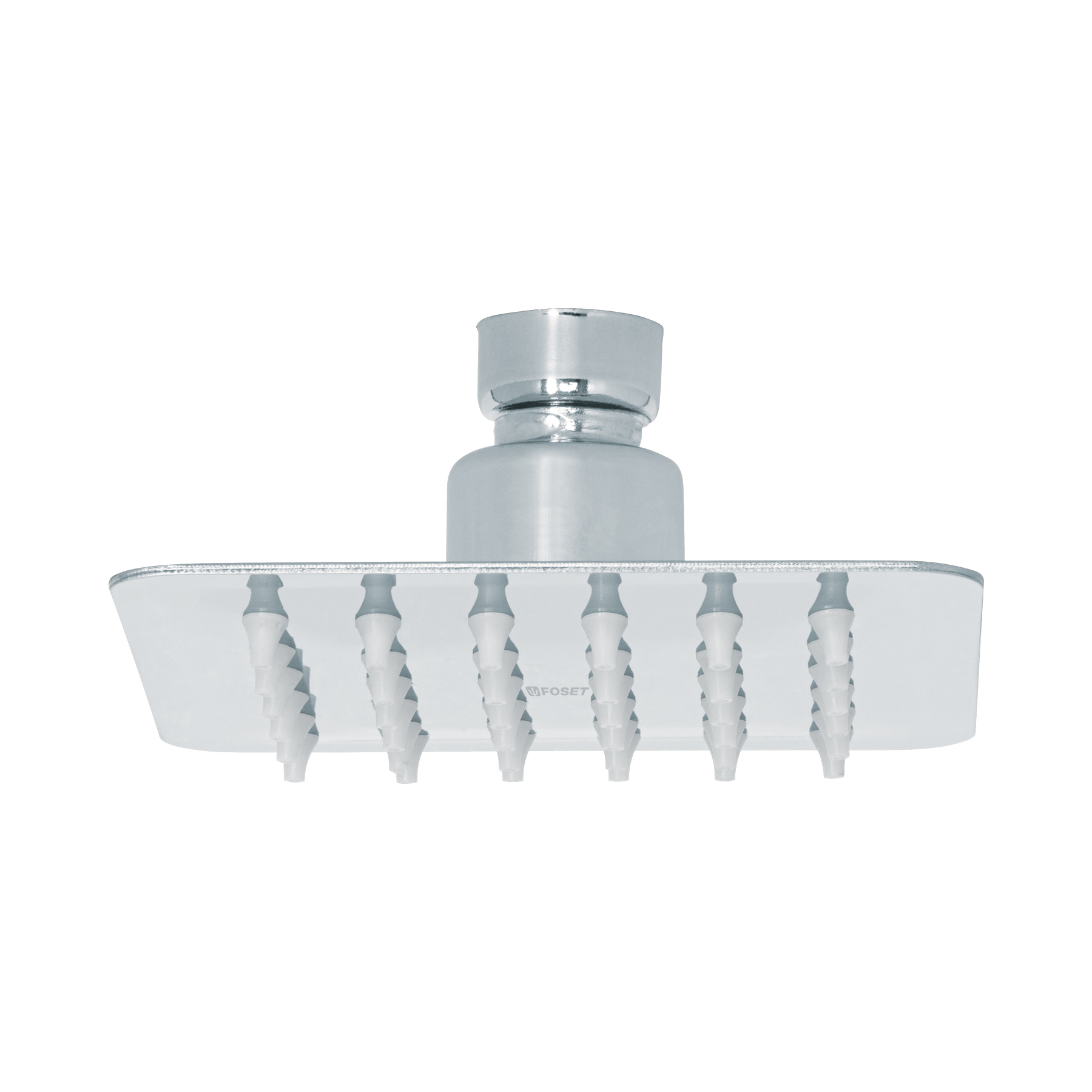Regadera cuadrada 4', acero inox, sin brazo, cromo, Túbig