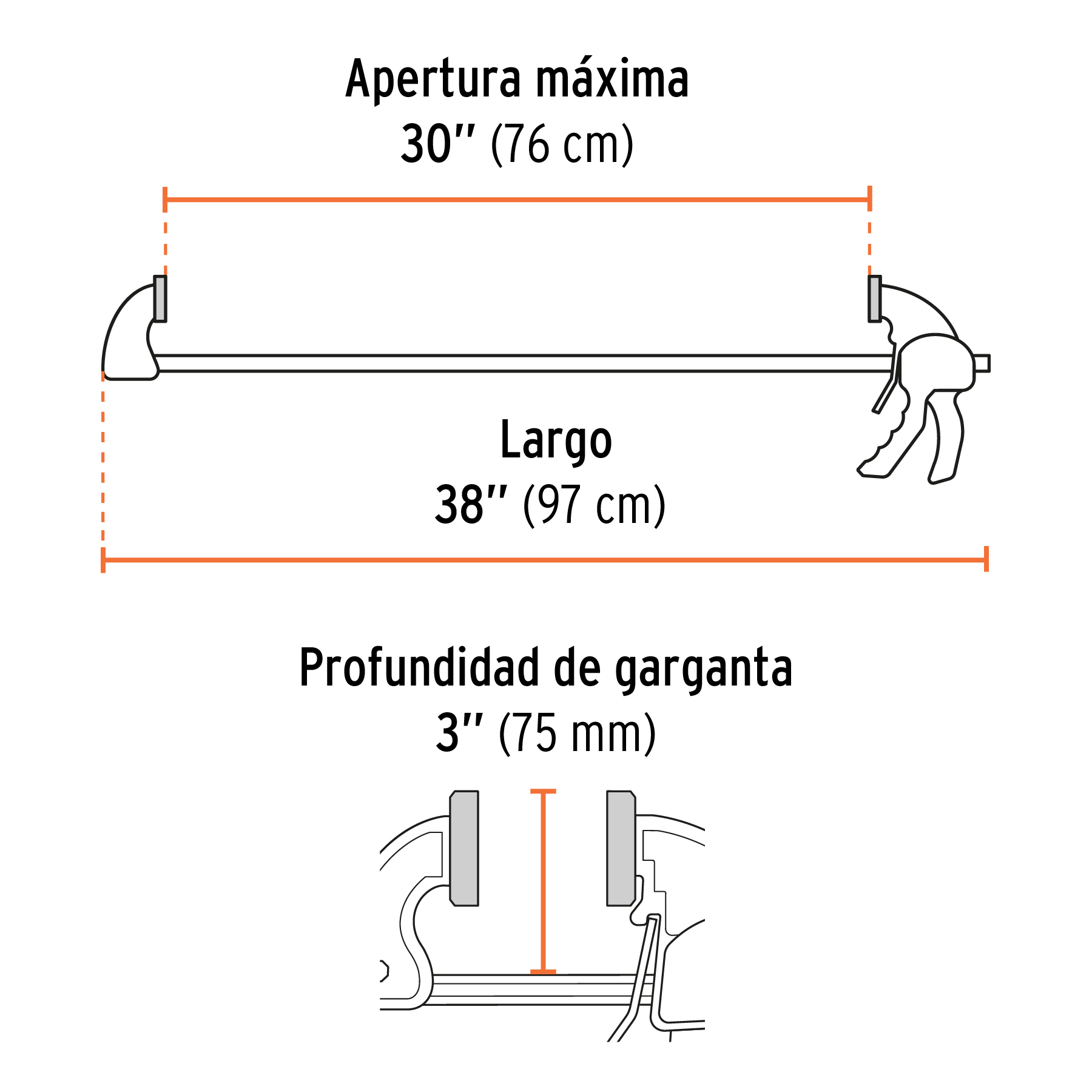 Prensa con ajuste rápido 30', uso rudo