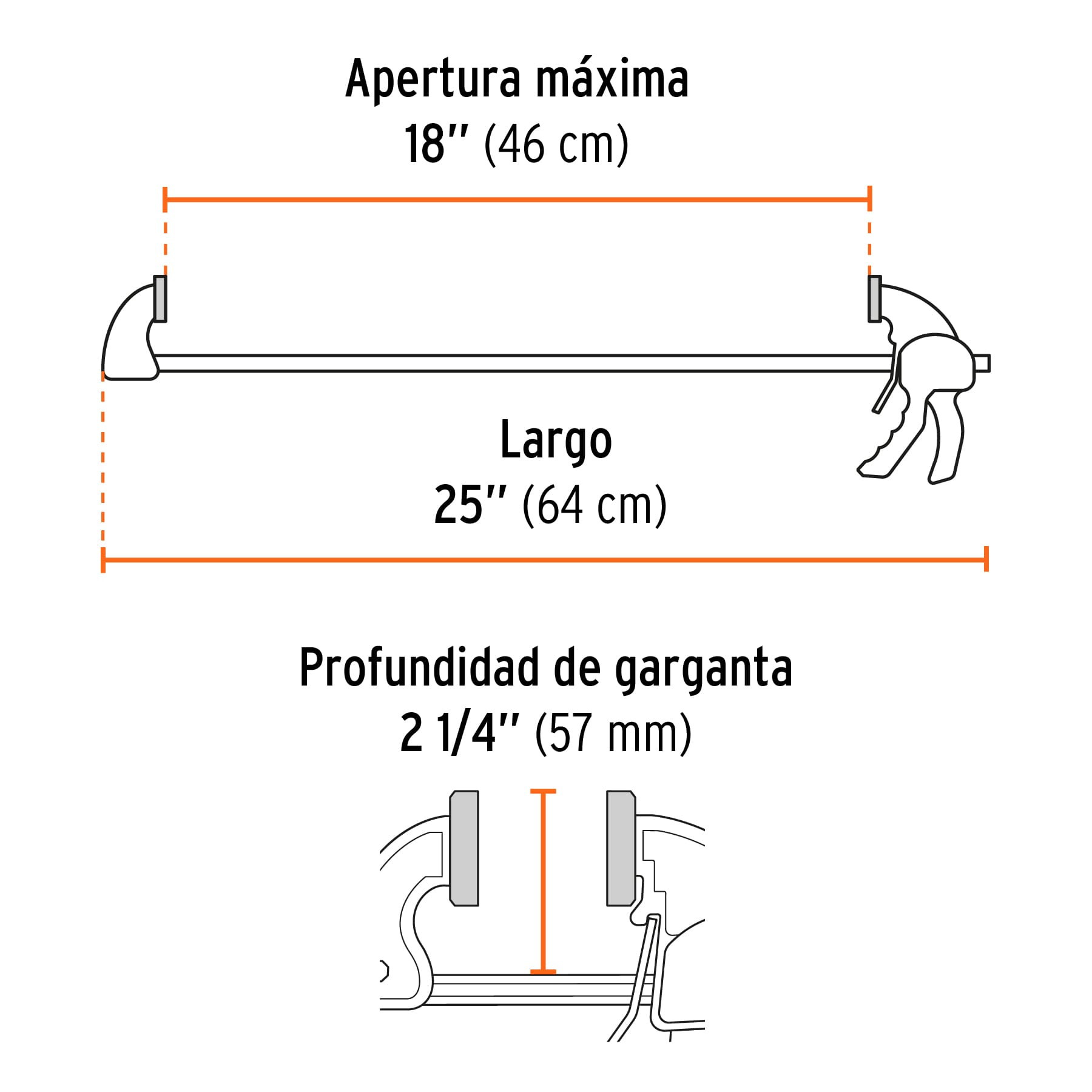 Prensa con ajuste rápido 18'