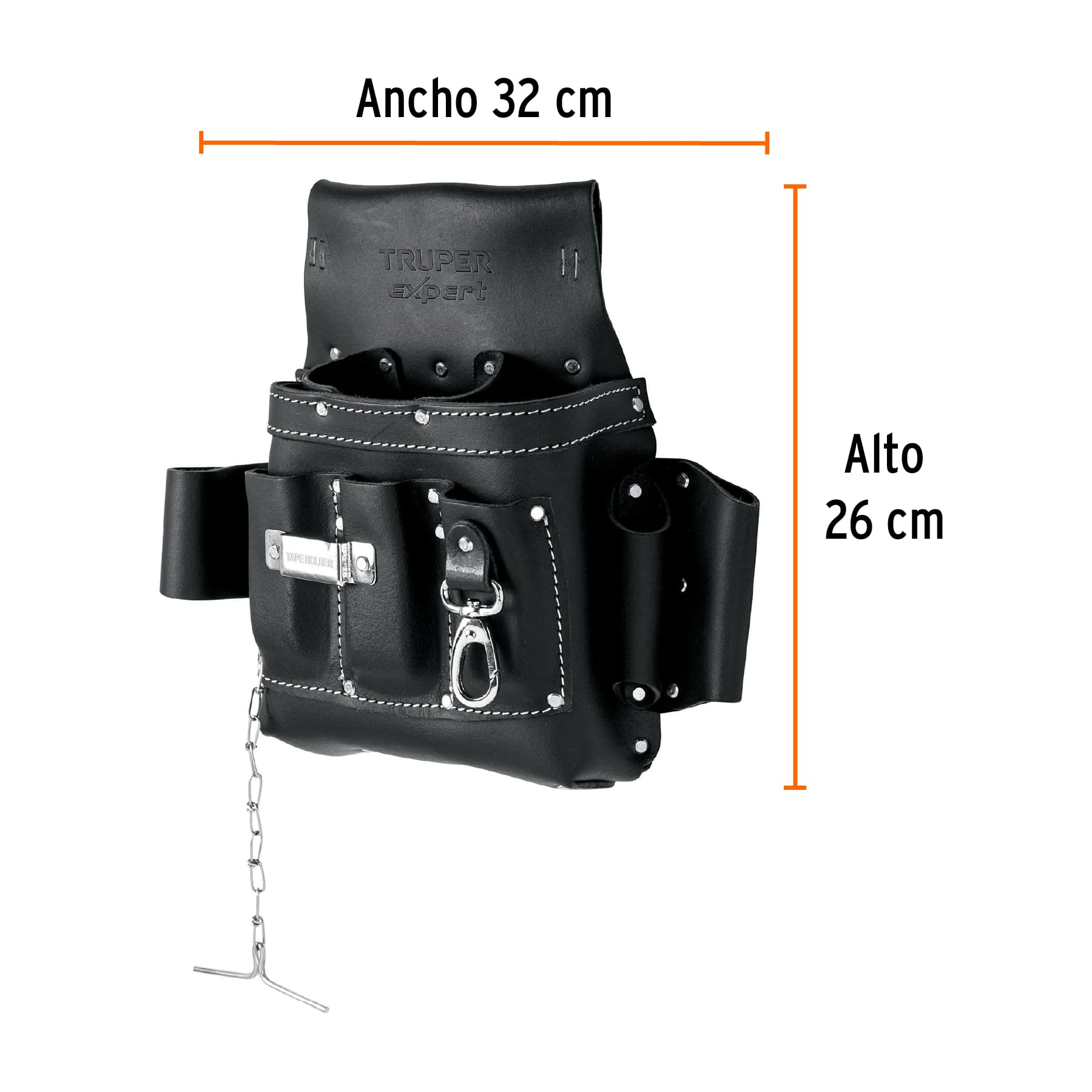 Porta herramientas de carnaza, 8 compartimientos, Expert