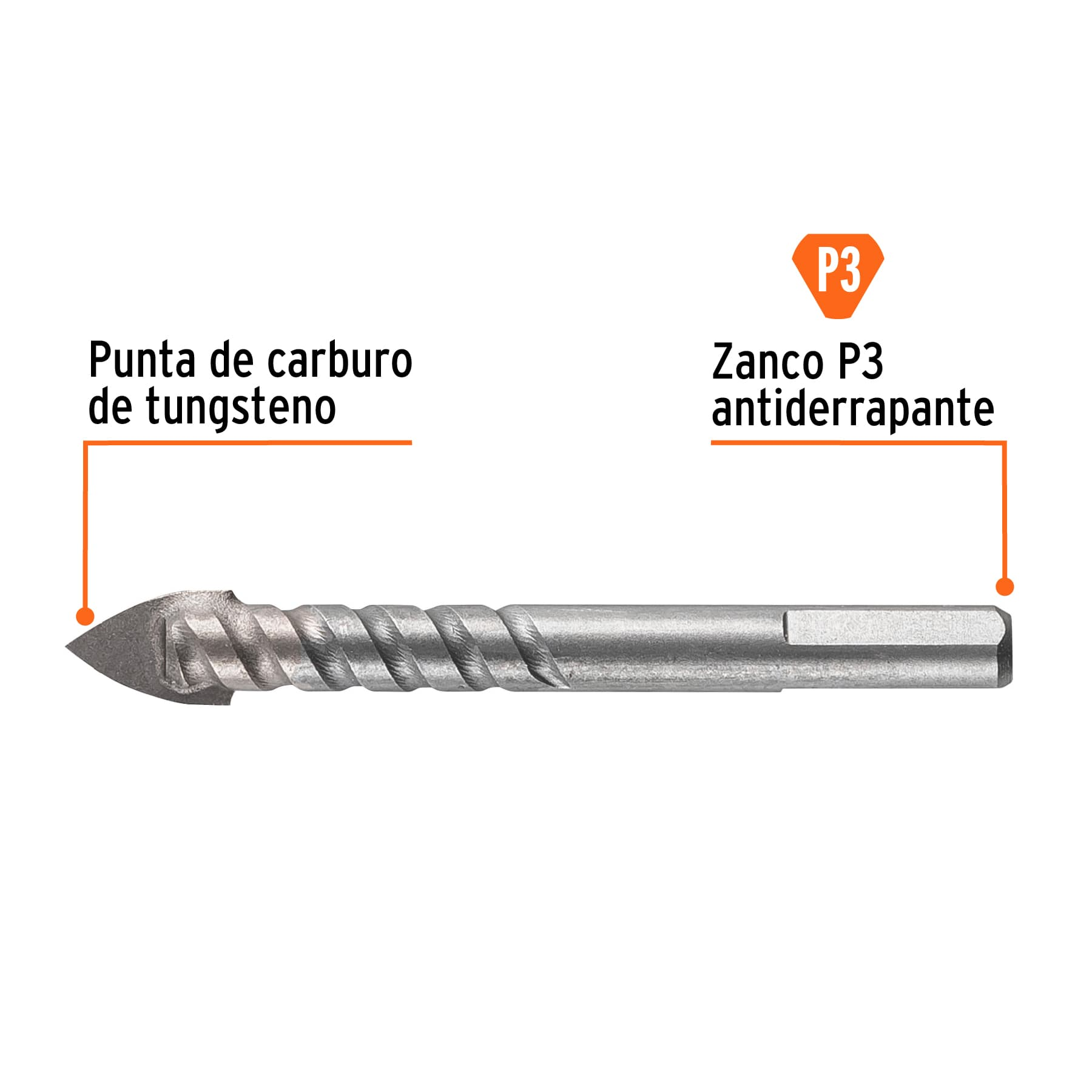 Broca para vidrio y azulejo 1/2', Truper Expert