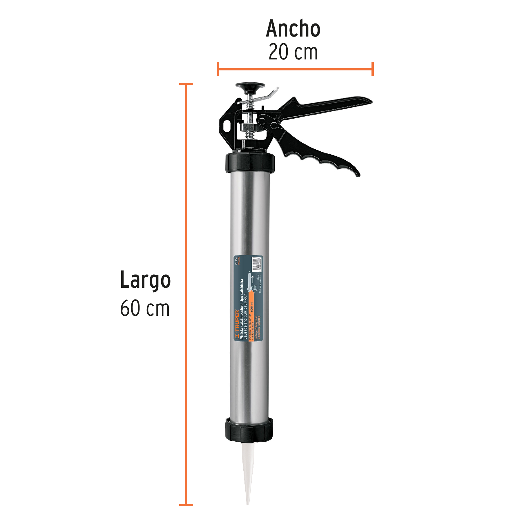 Pistola calafateadora para salchicha de 600 ml