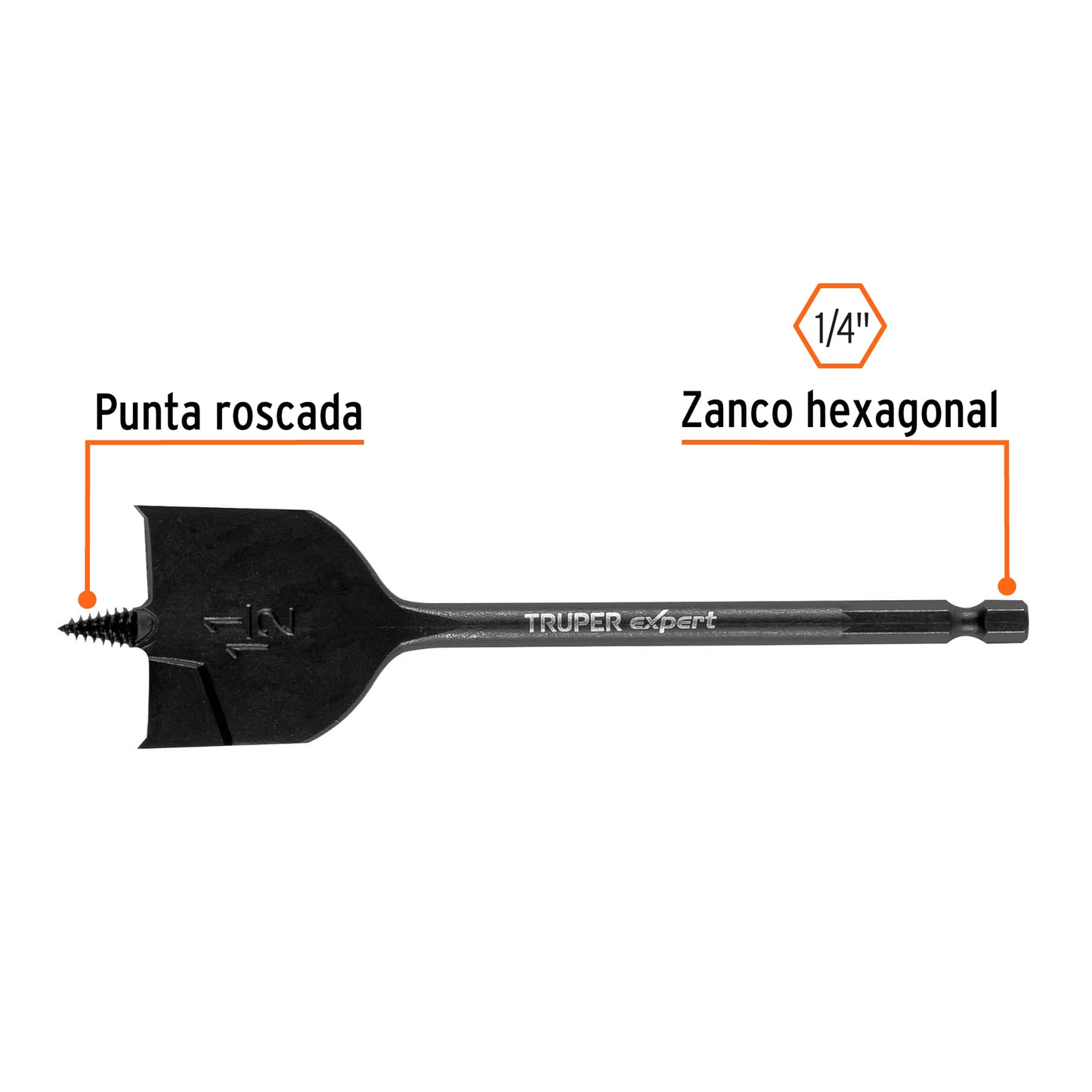 Broca plana de manita 1-1/2', Expert