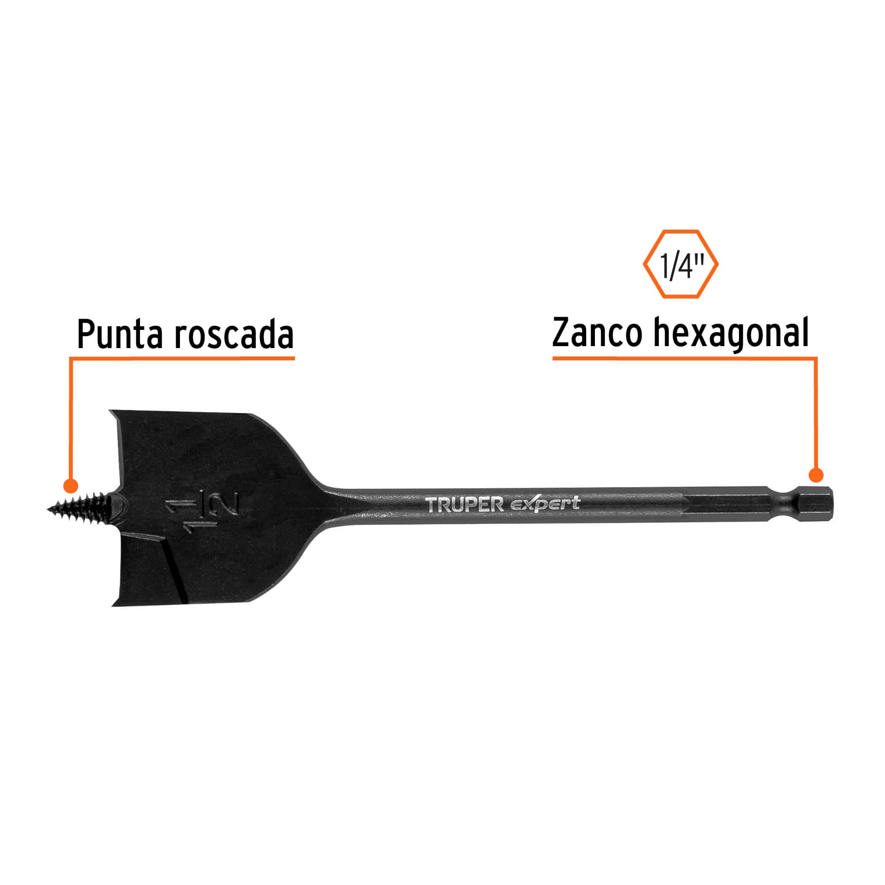 Broca plana de manita 1-1/2', Expert