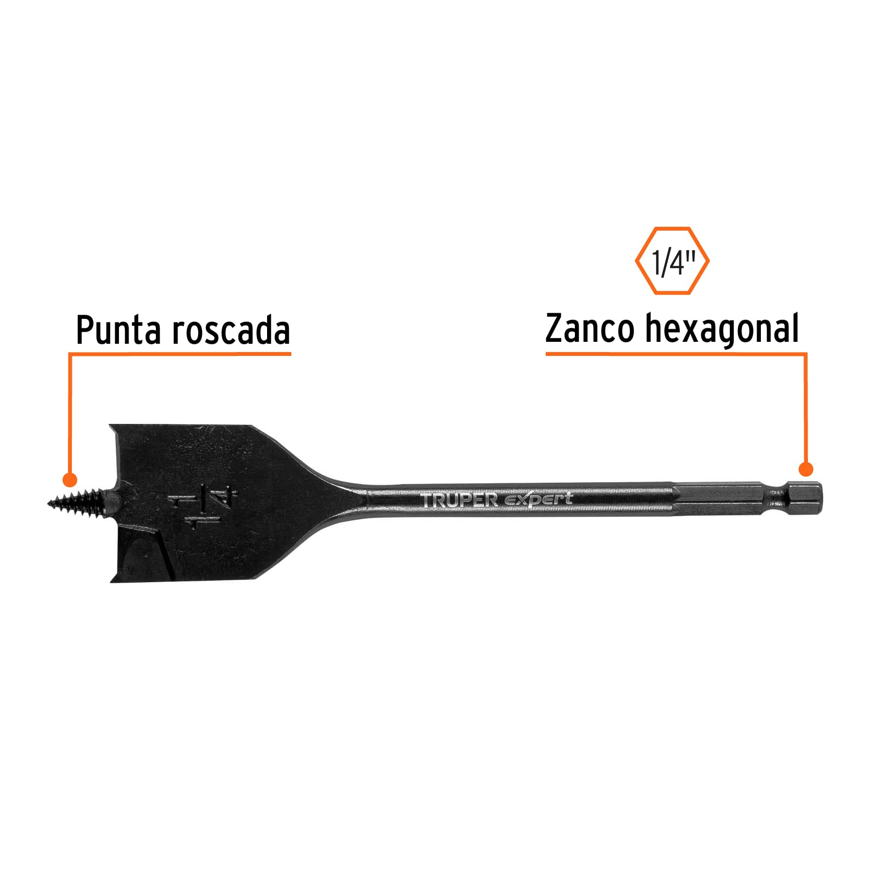 Broca plana de manita 1-1/4', Expert